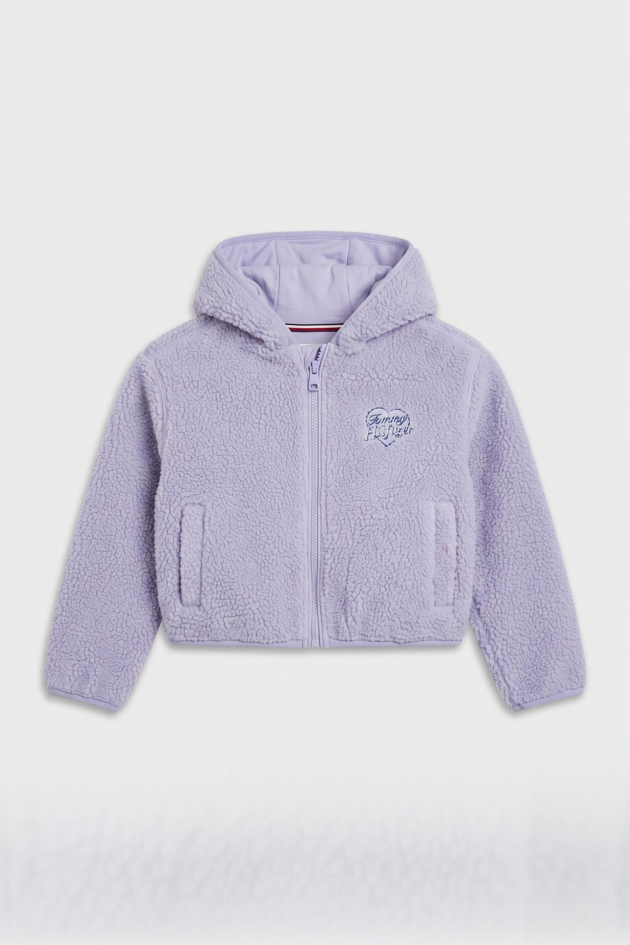 GIRLS POLAR FLEECE EMB ZIP PERIWINKLE DUSK 2