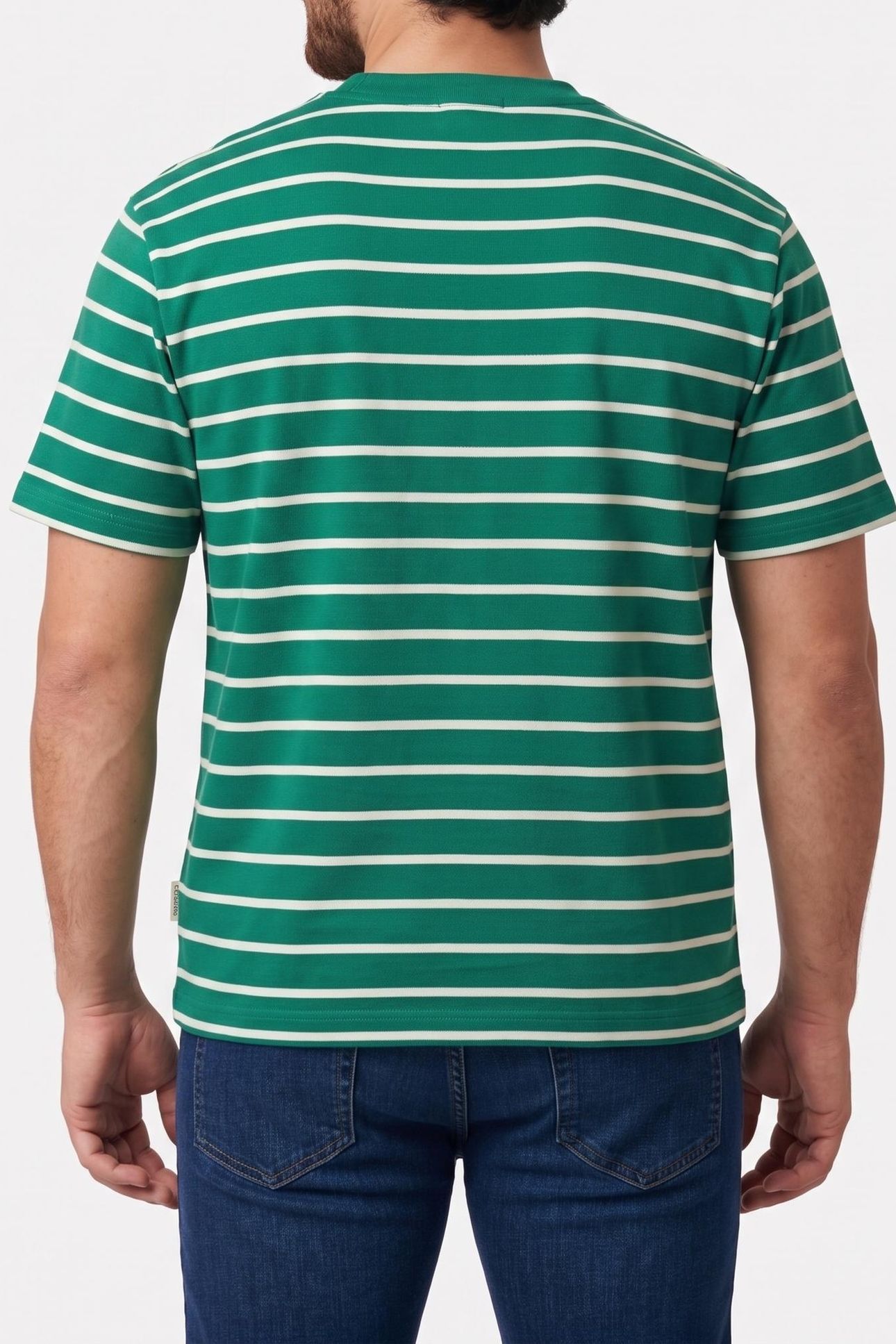 SS STRIPE CASUAL PIQUE TEE ENCHANTED FOREST 2