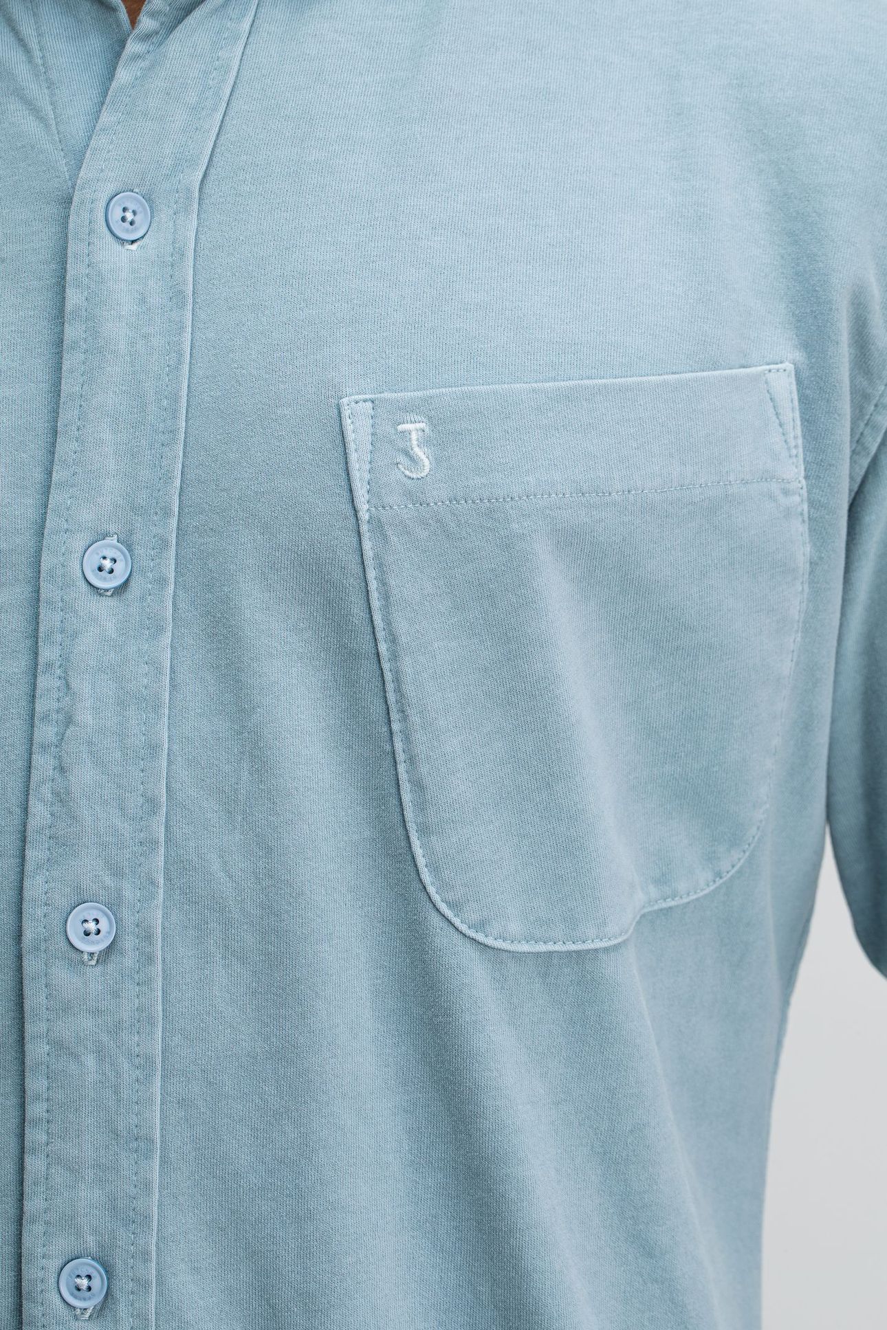 AIDAN PEACHED JERSEY SHIRT HORIZON BLUE 5