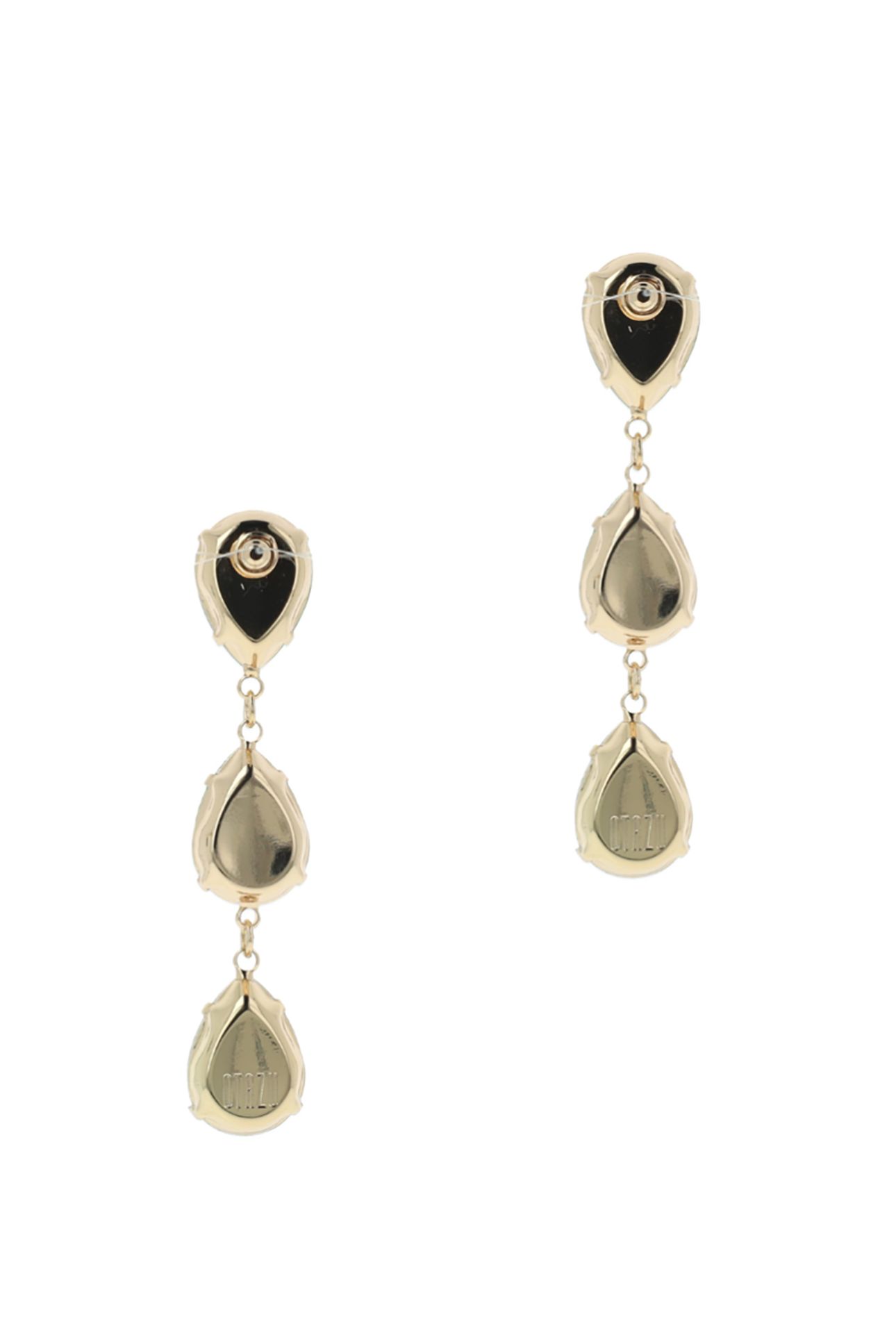 TRIPLE DROP EARHANGERS TOPAZ GOLD, BROWN 3
