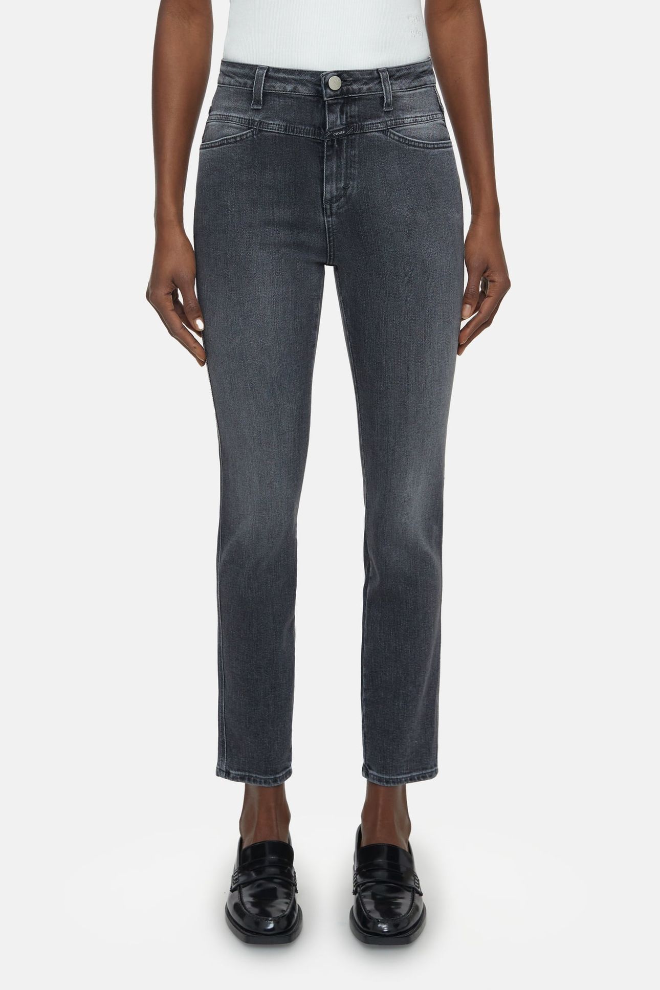 SKINNY PUSHER JEANS MID GREY 1