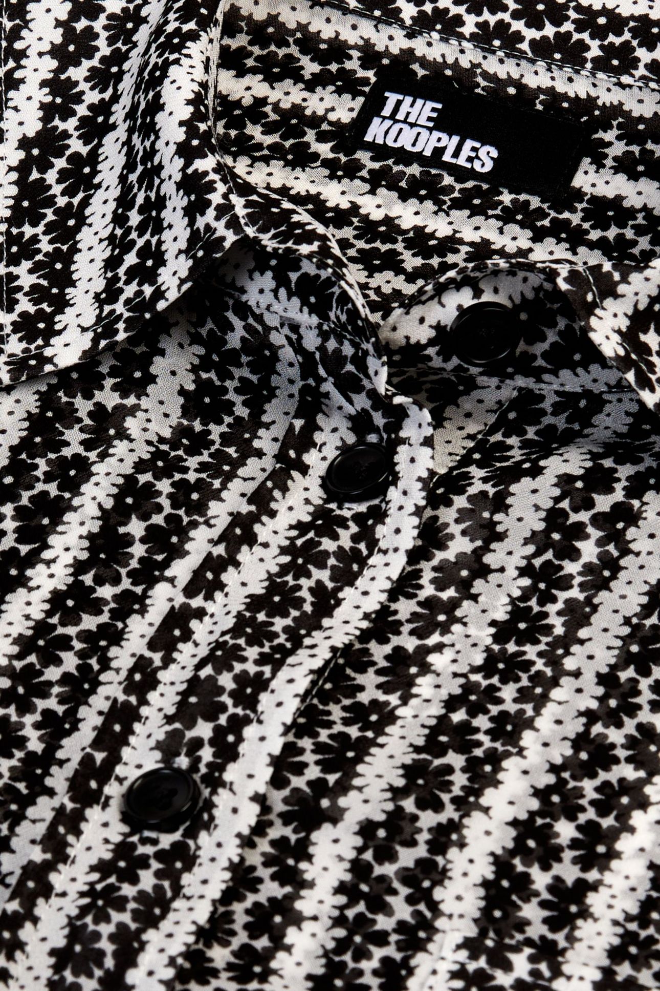 LONG-SLEEVED GEORGETTE SHIRT BLACK WHITE 6