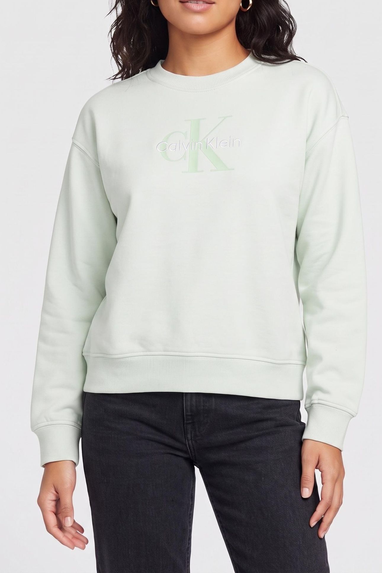LONG SLEEVE FRENCH TERRY MONOGRAM PHANTOM GREEN 1