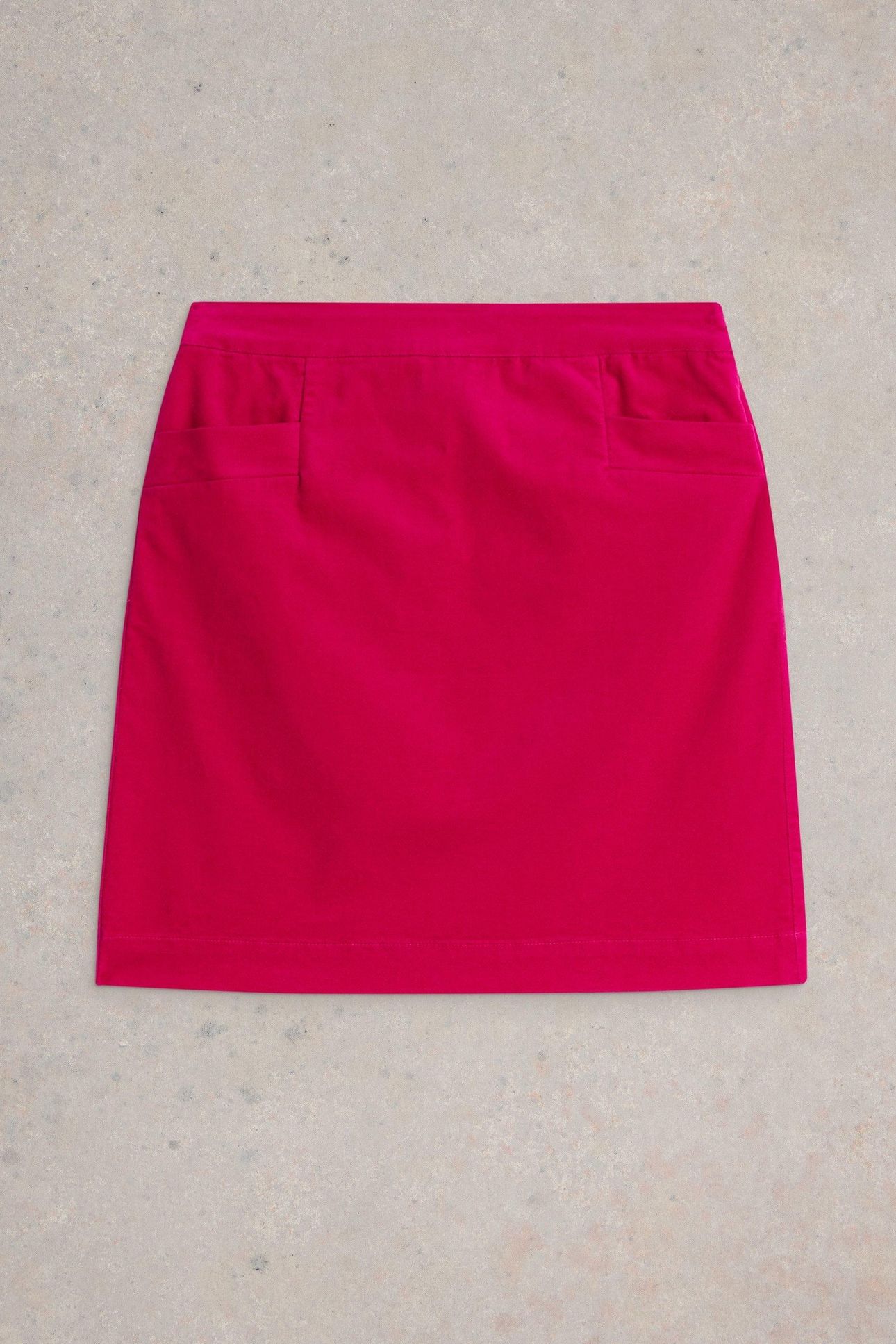CORAL VELVET SKIRT BRIGHT PINK 2