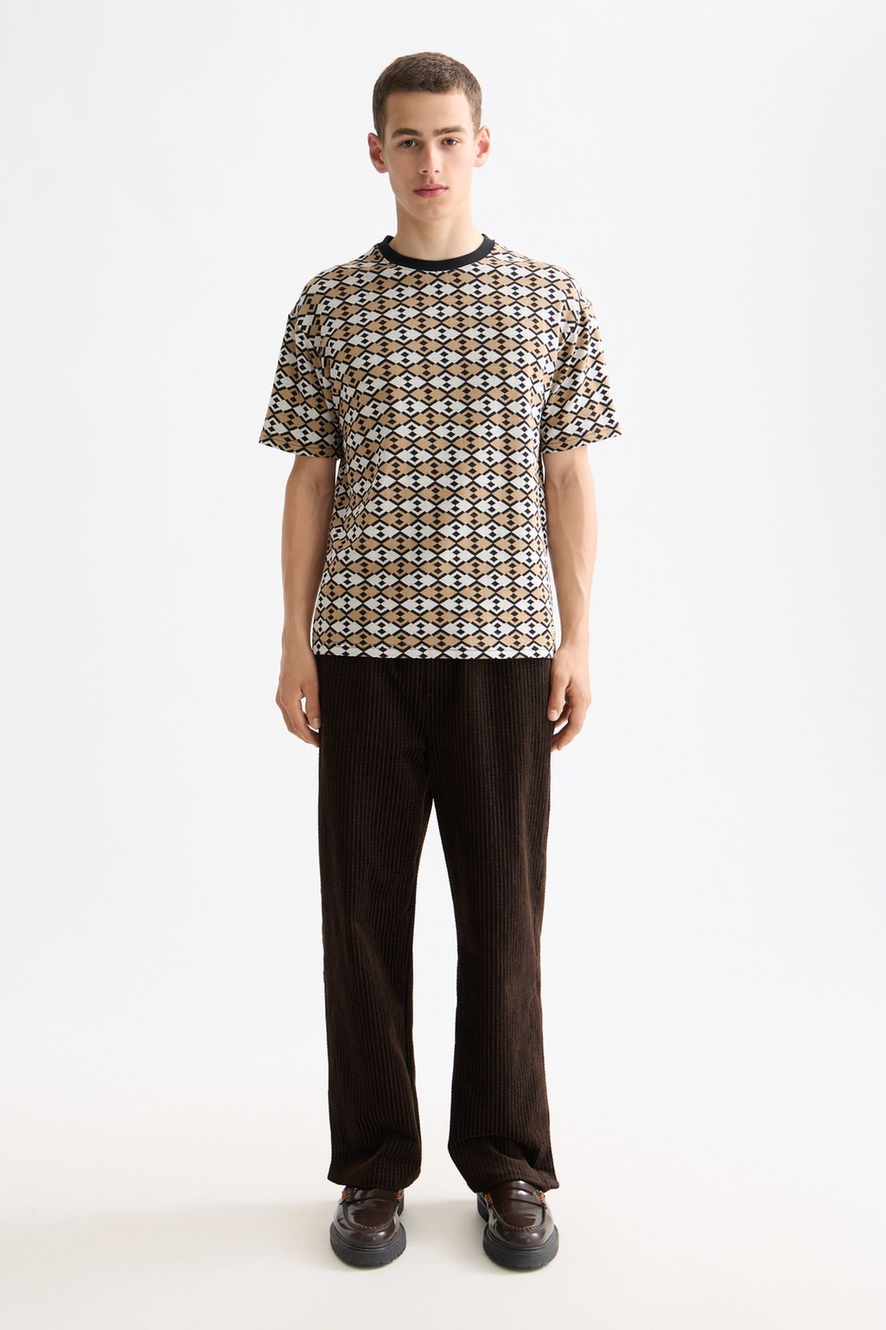JACQUARD COTTON-BLEND CORDUROY RELAXED FIT JOGGER DEMITASSE 2