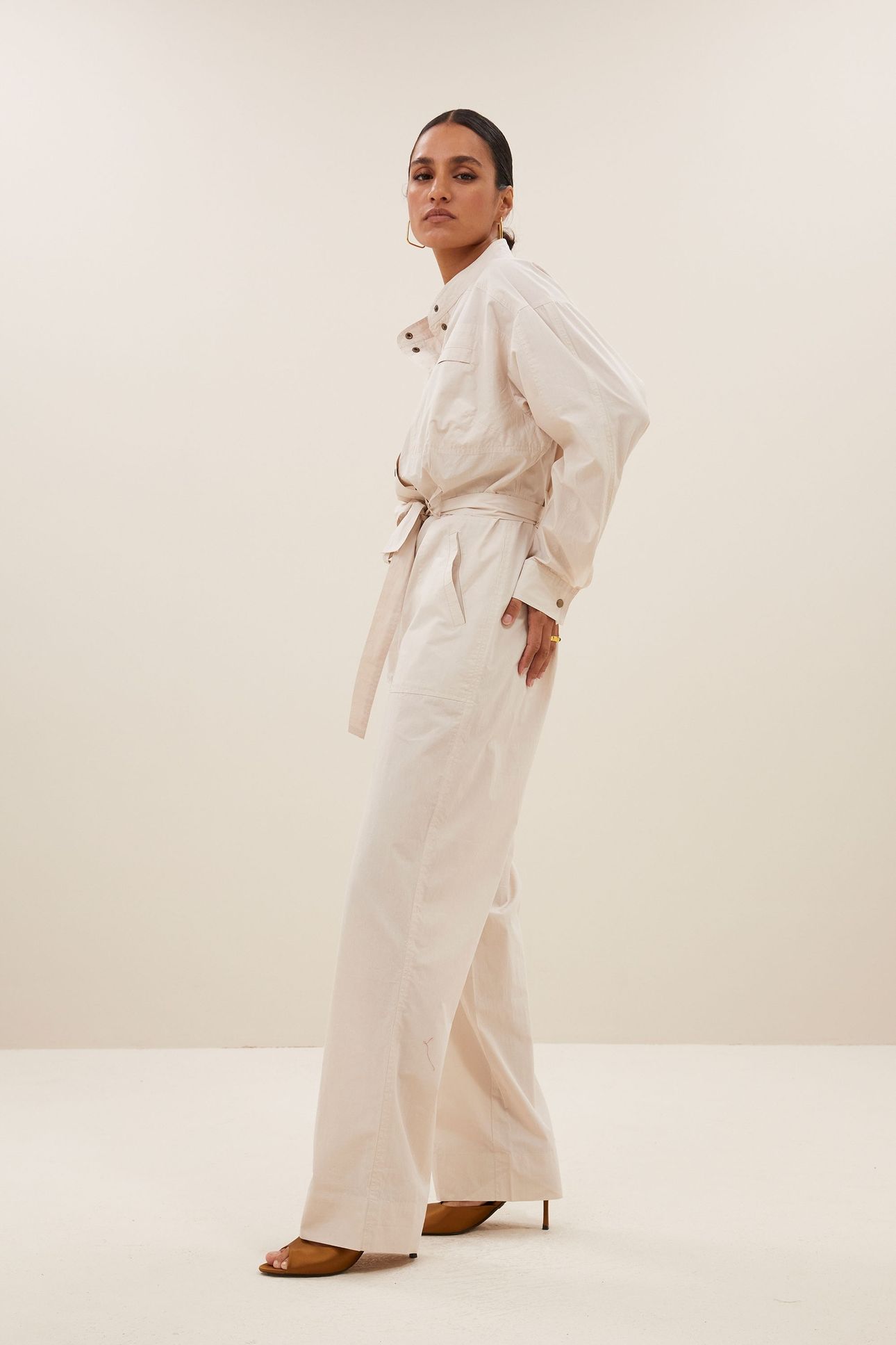 ESRA POPLIN SUIT ALMOND 4