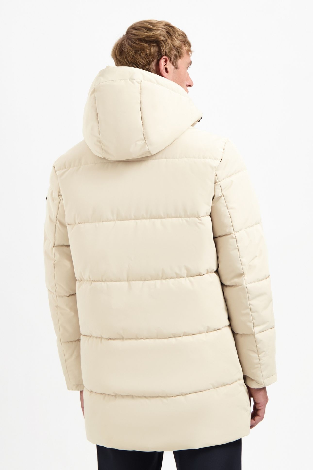JACKET LONG PARKA HOOD PADDED CREAM 4