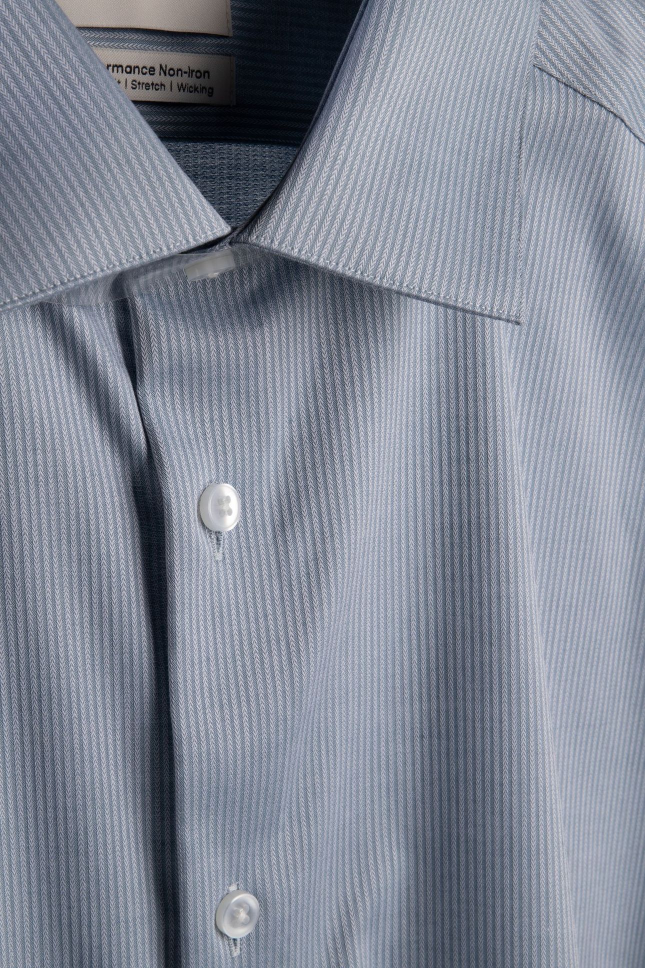 REGULAR PERF SOLID SHIRT TEAL BLUE 4
