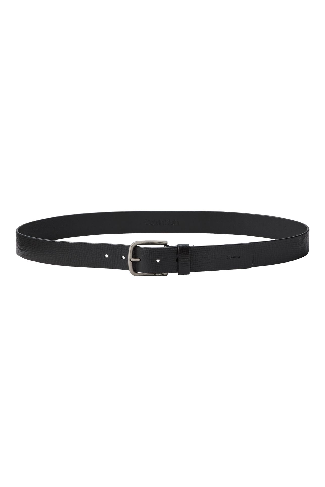 ROUND BUCKLE 35MM BELT BLACK/ANTIQUE SILVER 2