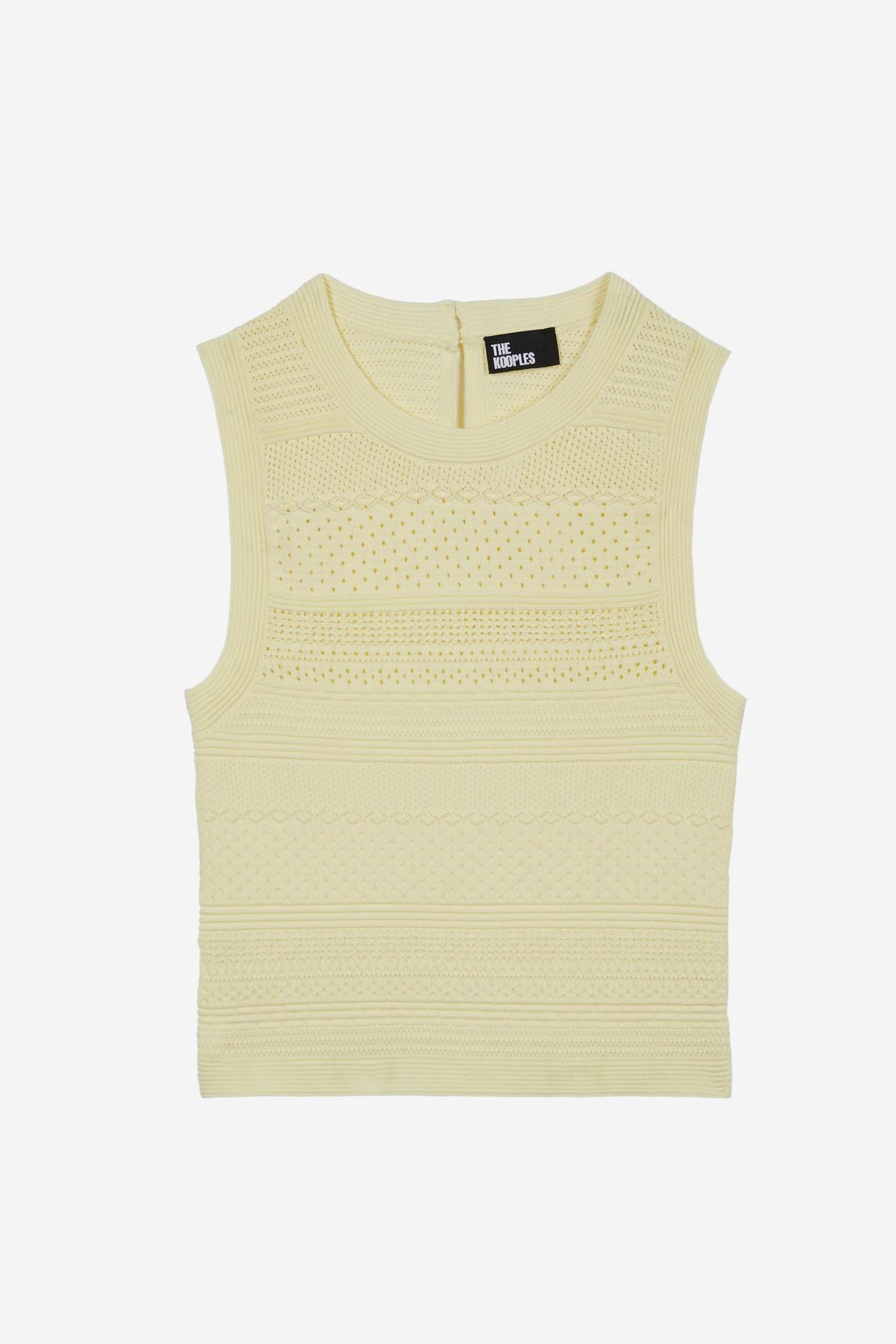 SLEEVELESS TOP WITH STITCHING DETAILS BRIGHT YELLOW 5