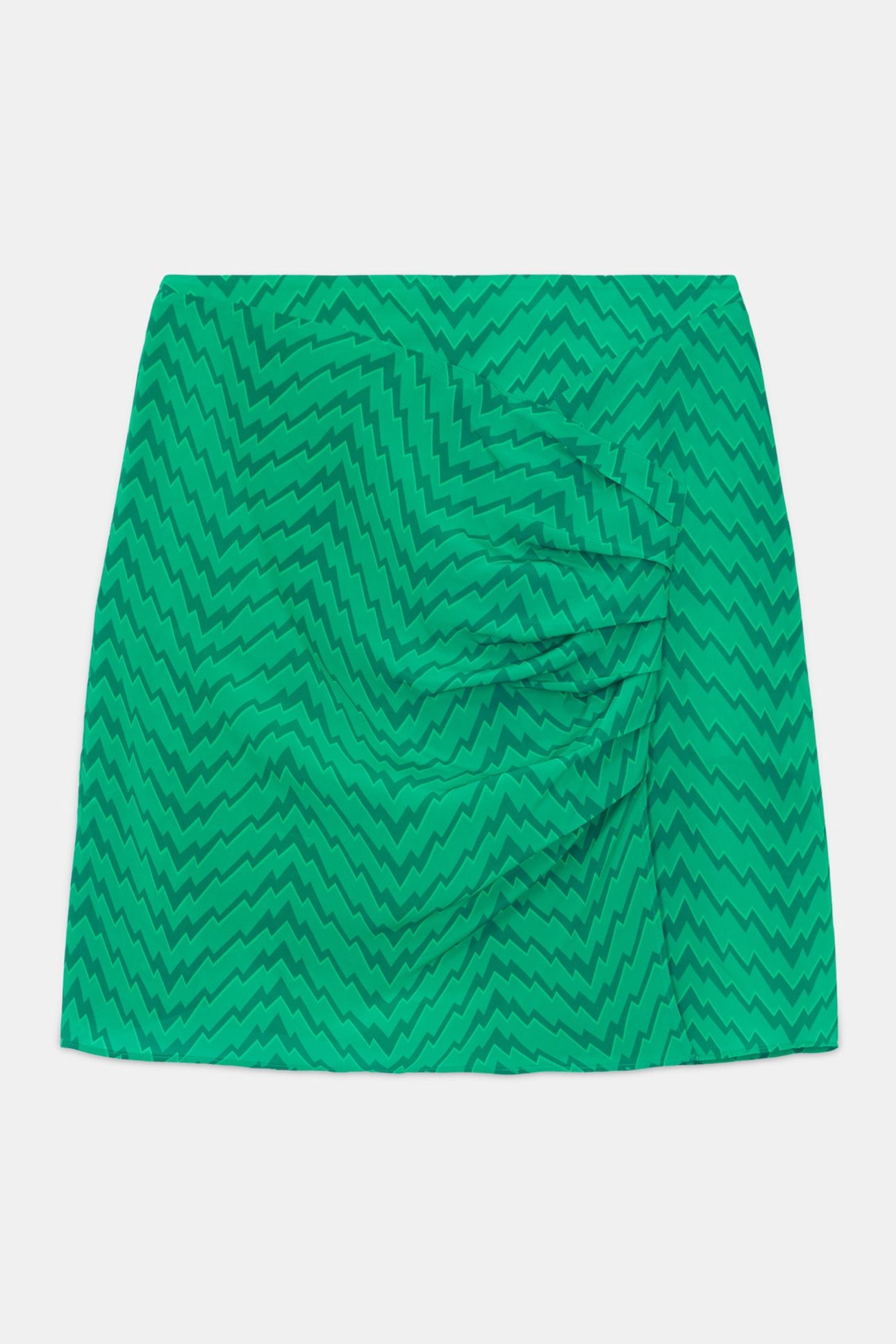 SHORT SKIRT PRINT ZIG ZAG GREEN 4