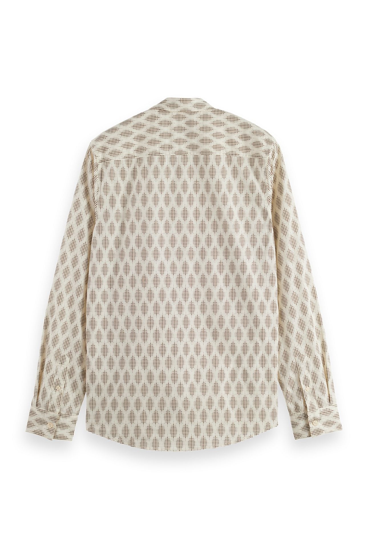 MICRO AOP SLIM-FIT SHIRT PIXEL DIAMOND EGGNOG AOP 4