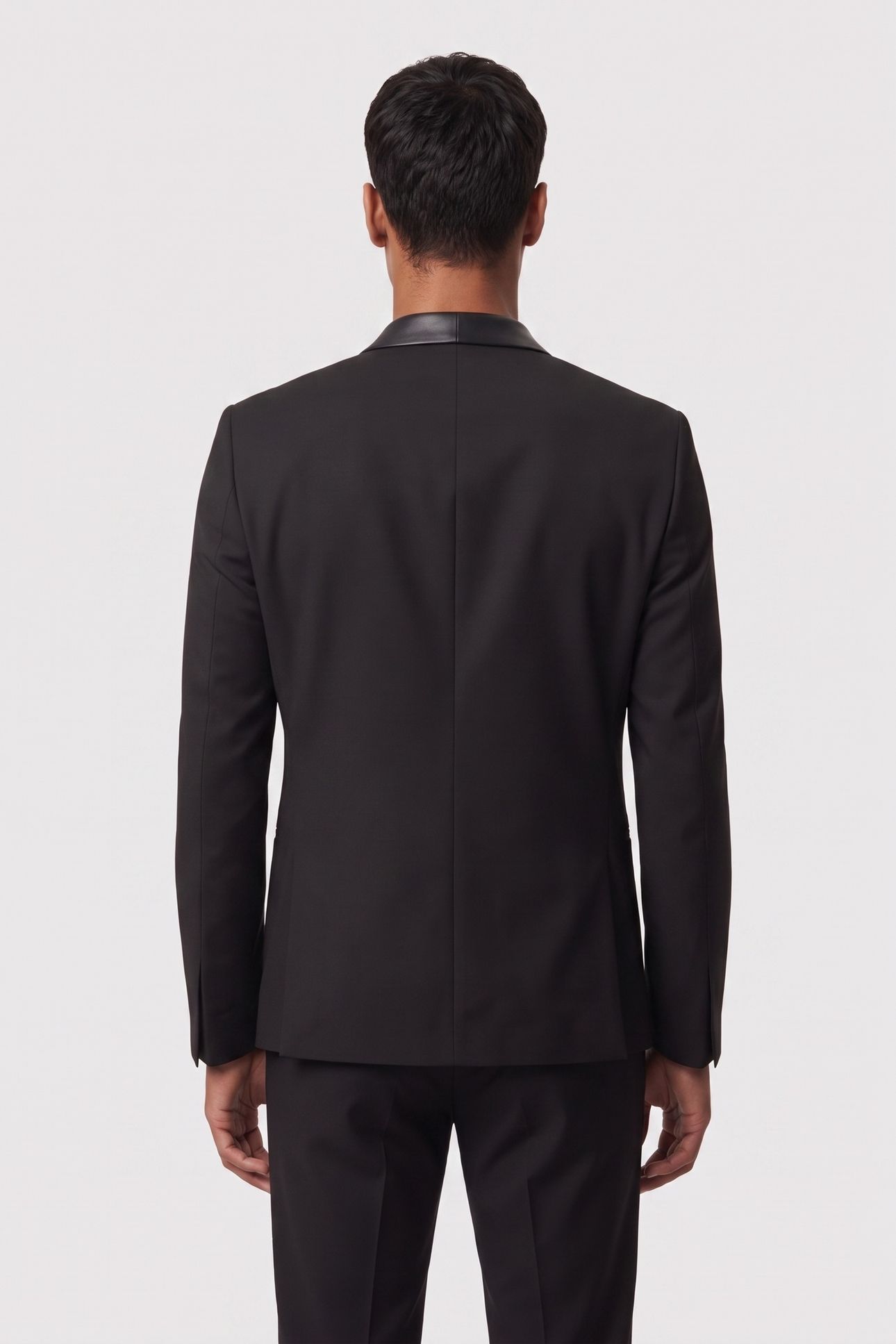 COLLARLESS SUIT JACKET BLACK 4