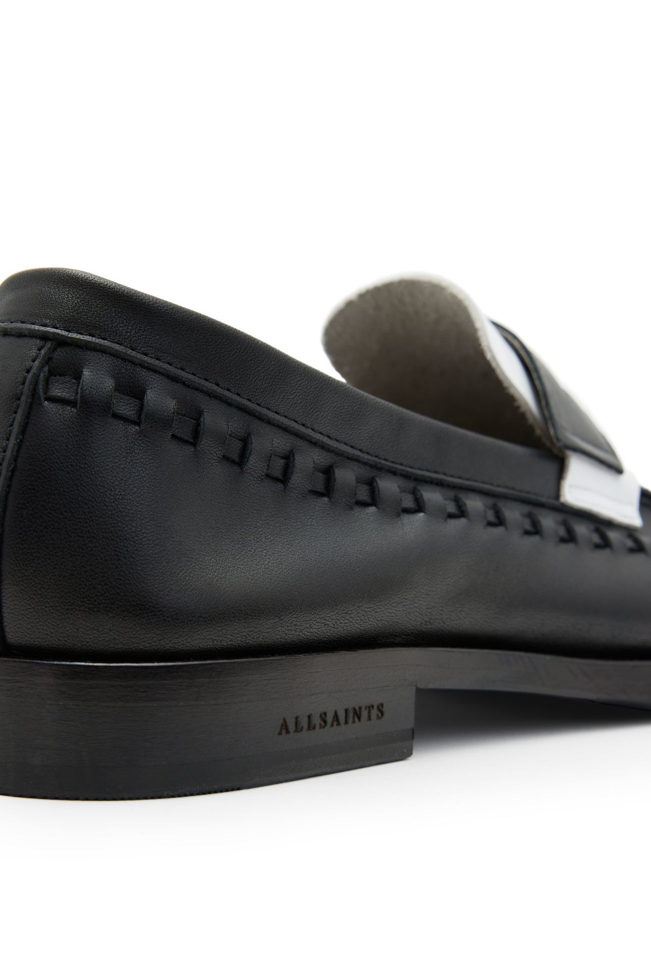 SAMMY LEATHER LOAFER BLACK/WHITE 6