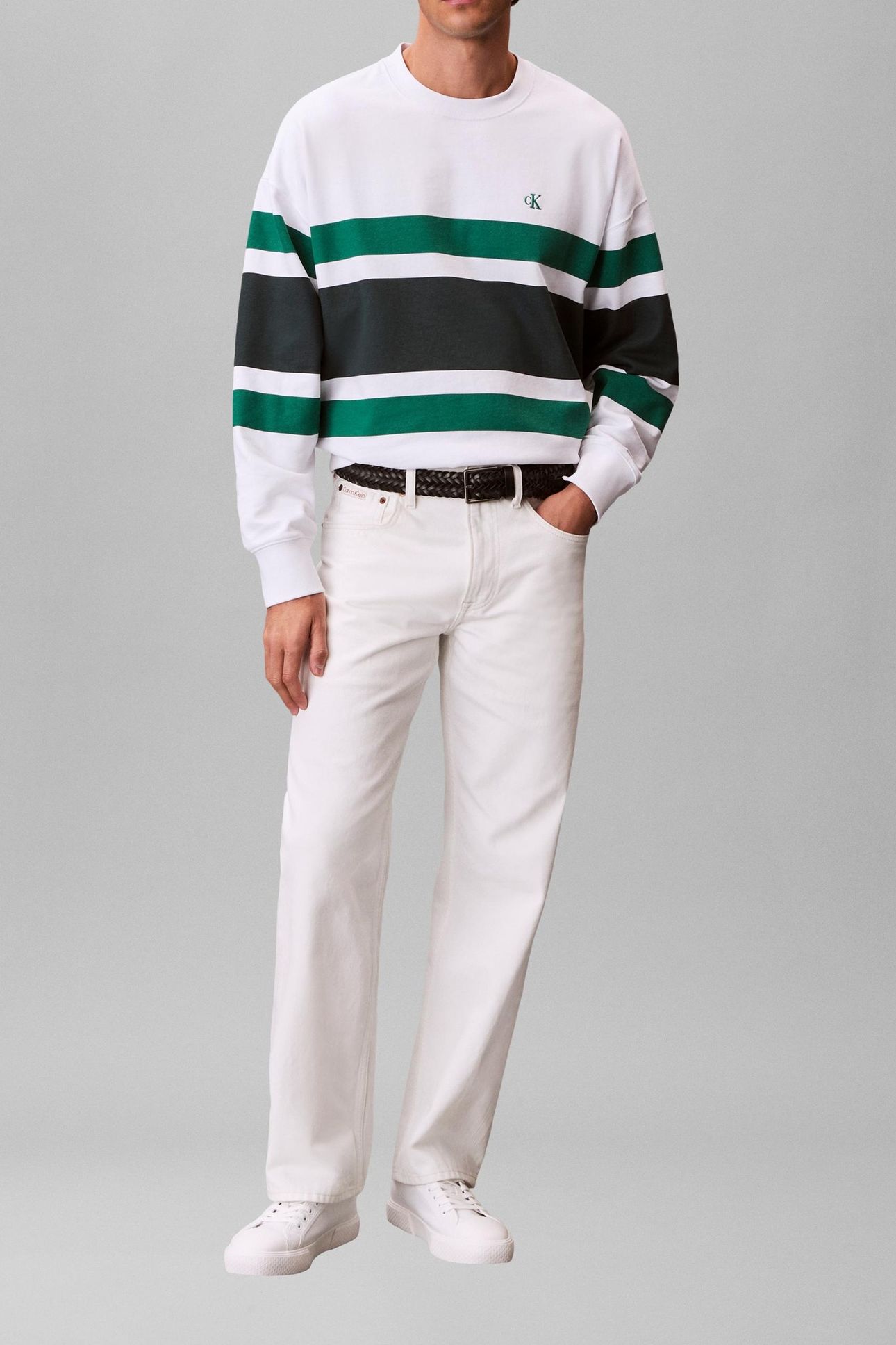 LONG SLEEVE PREMIUM TERRY BLOCK BRIGHT WHITE 5