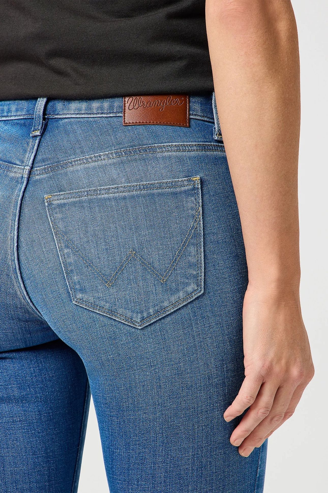 SKINNY WHISPERING WAVES DENIM BLUE JEANS 3