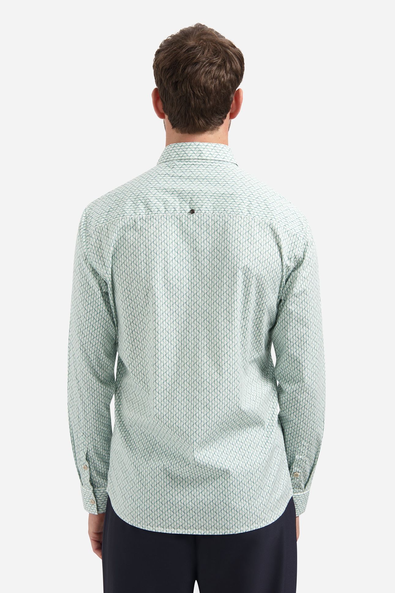 SHIRT STRETCH ALLOVER PRINTED SEABLUE 2