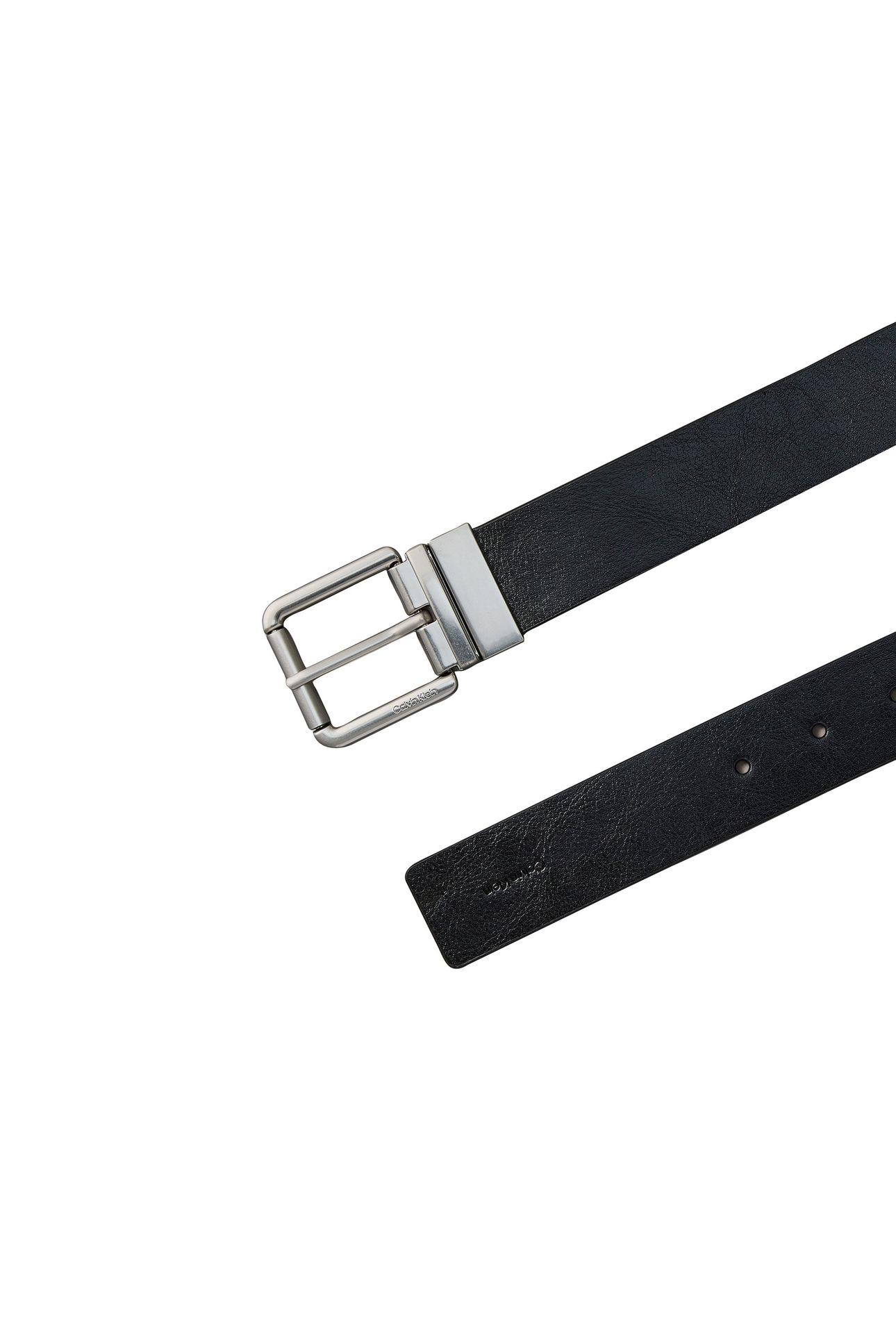 CASUAL ROLLER BUCKLE BELT BLACK/DARK BROWN/ANTIQUE SILVER 2