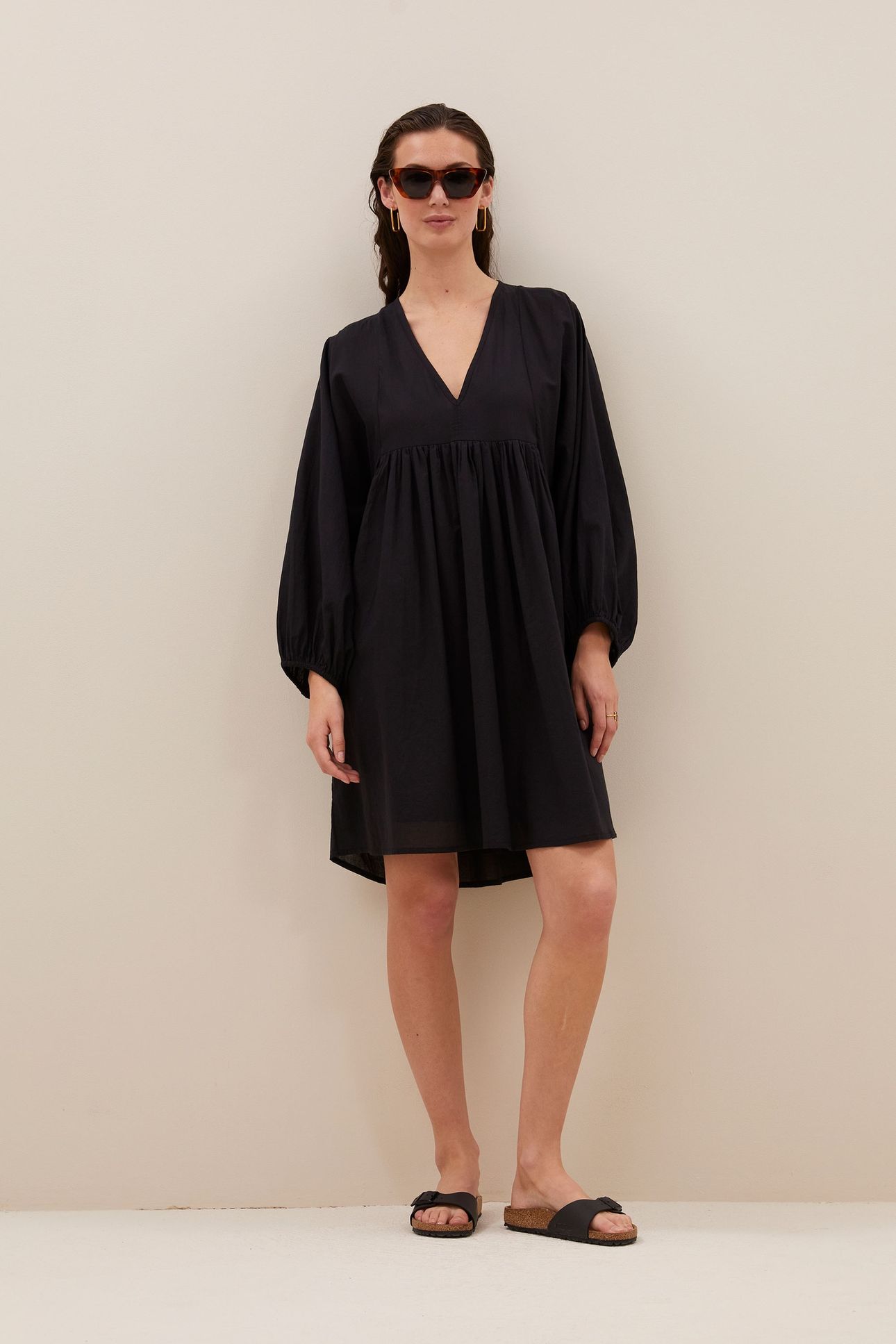 PHILOU CHAMBRIC DRESS JET BLACK 1