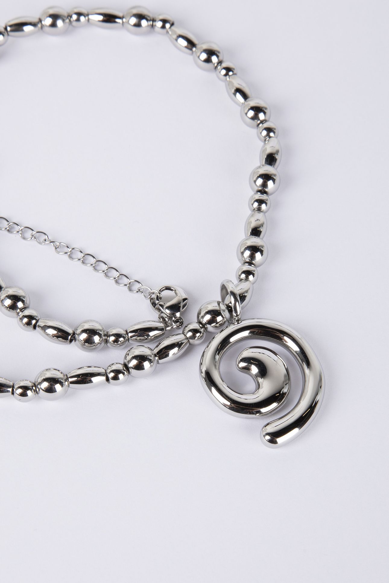 SWIRL KETTE SILVER 4