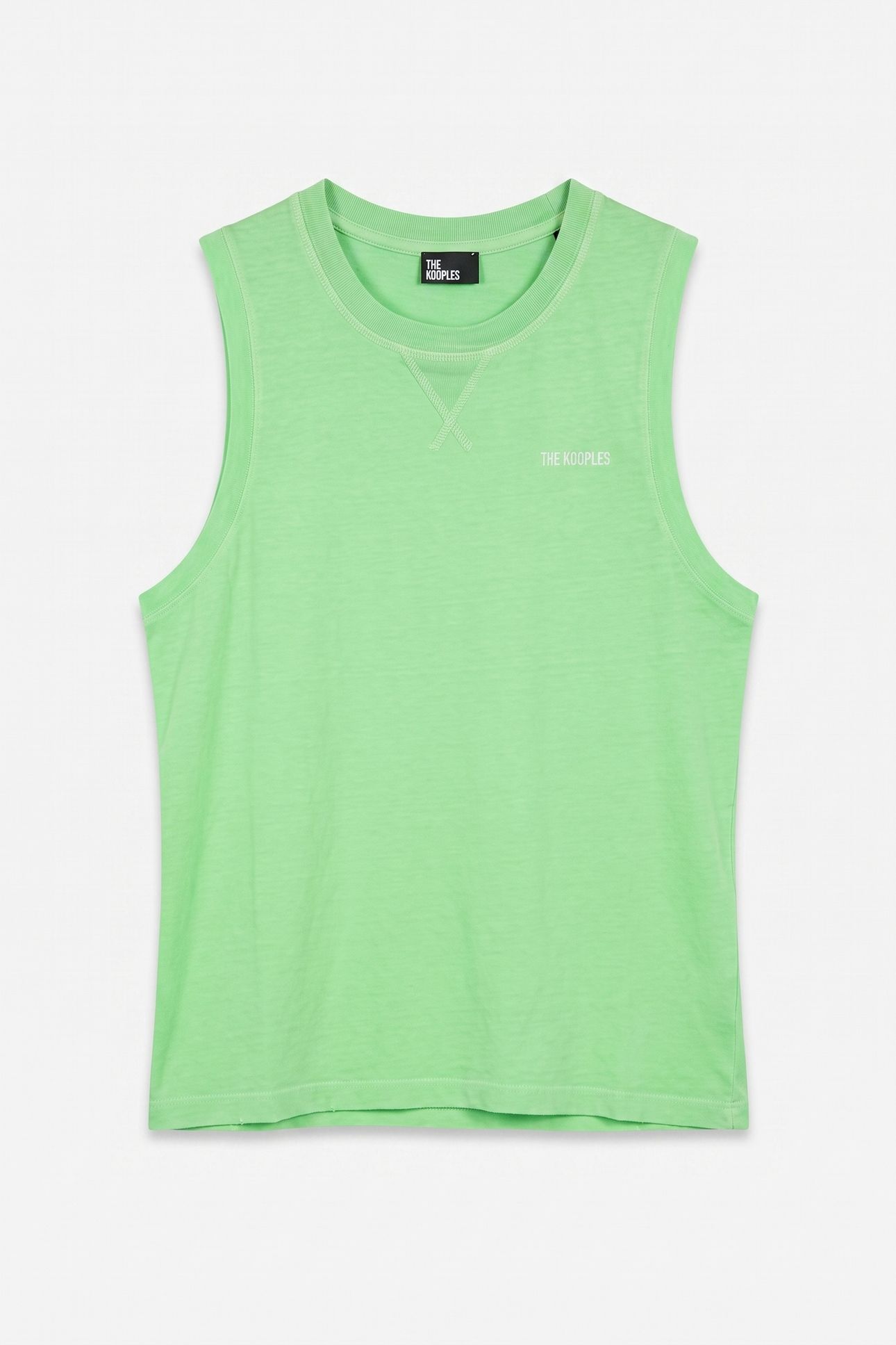 VINTAGE NEON SLEEVE-LESS T-SHIRT VERT FLUO 3