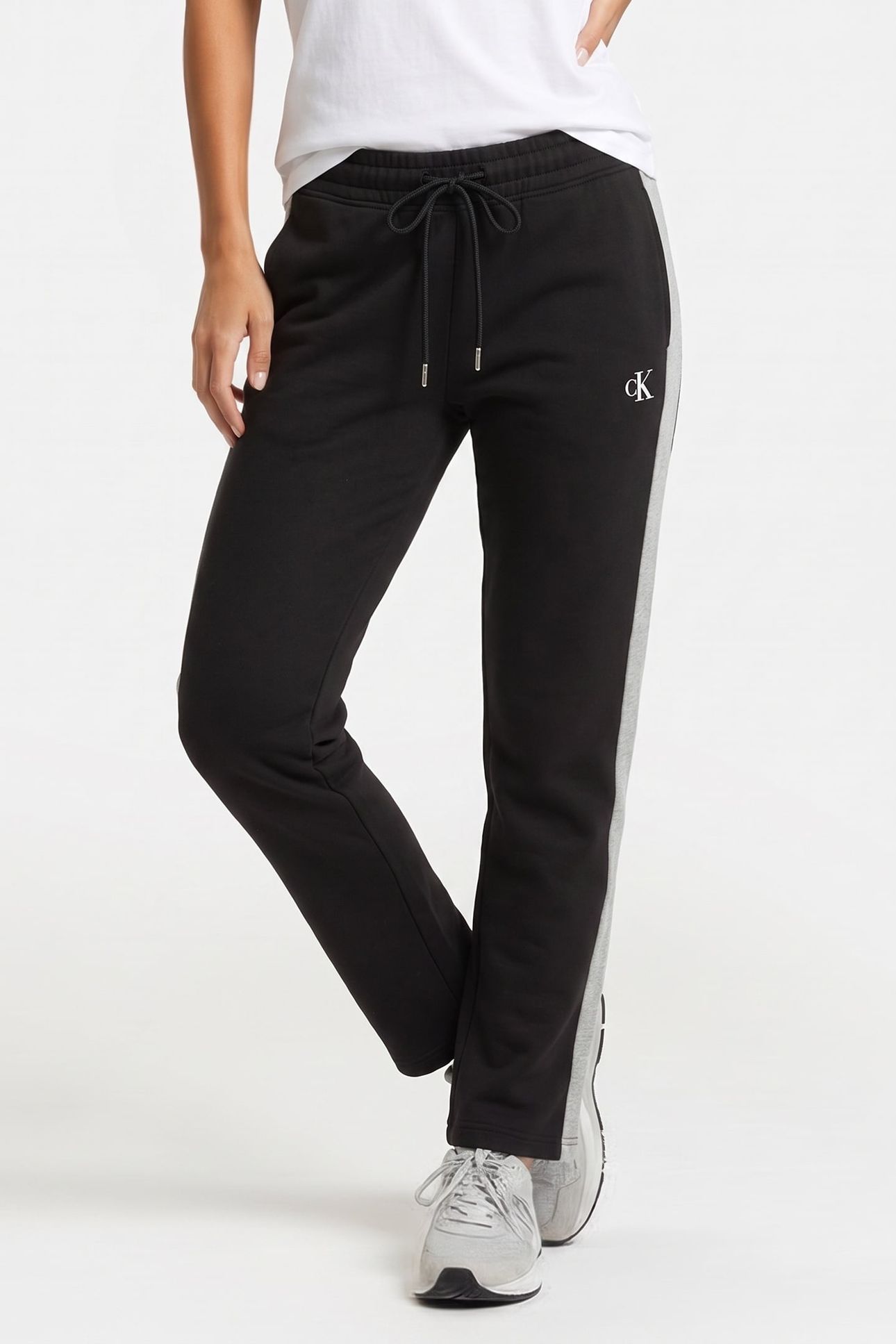 MONOGRAM TERRY COLORBLOCK PANT BLACK 1