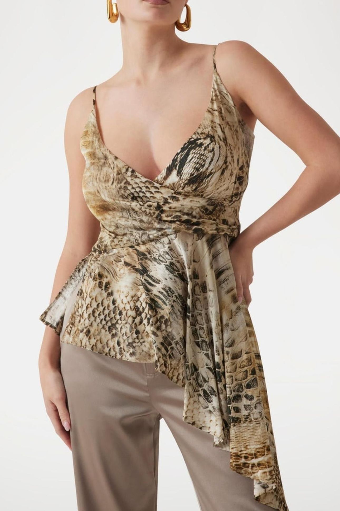 GISELLE ASYMMETRICAL JUMBLE SKIN PRINT 3