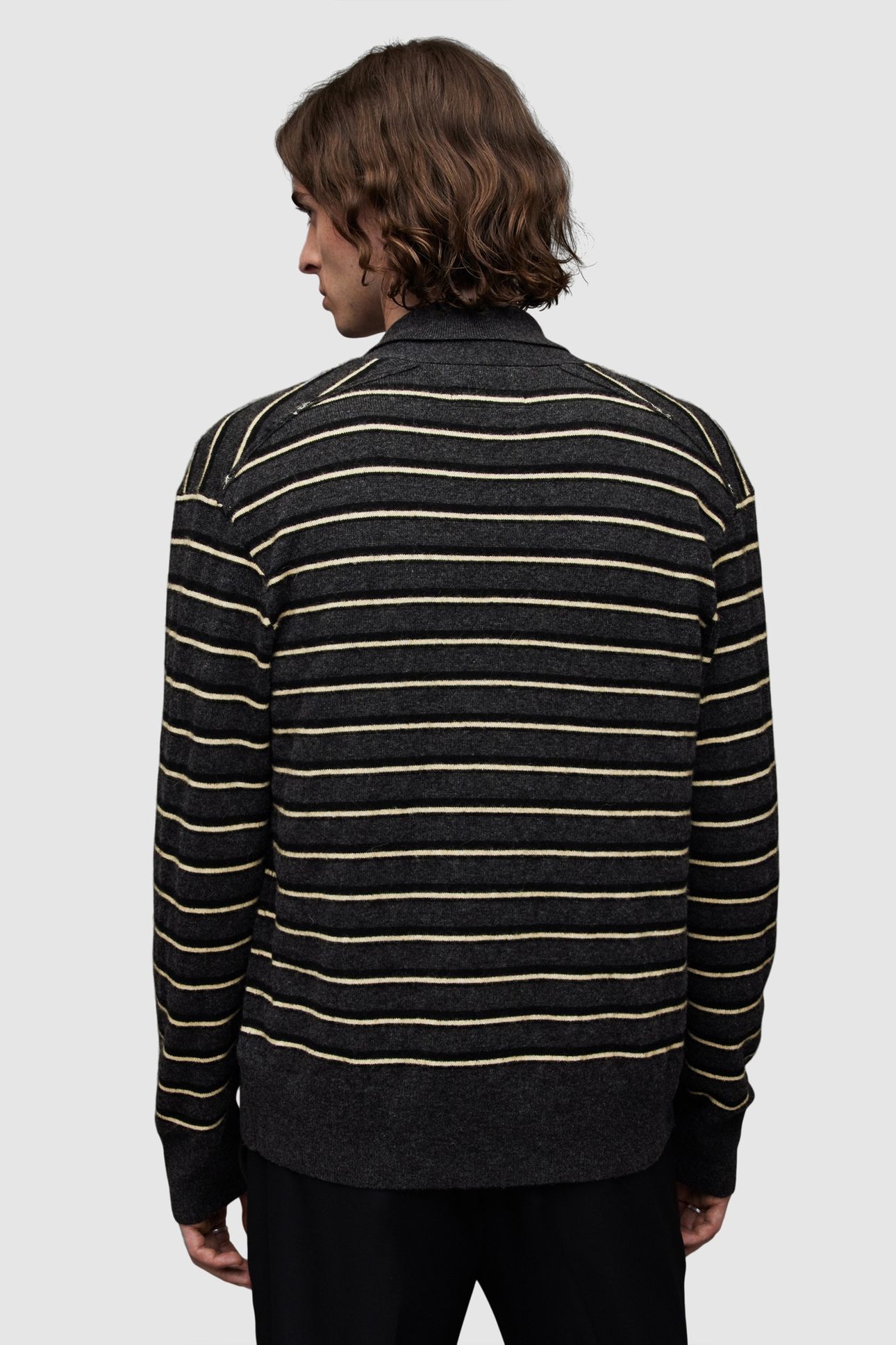 STAFFORD CARDIGAN CINDER ML/BLK/YELW 4
