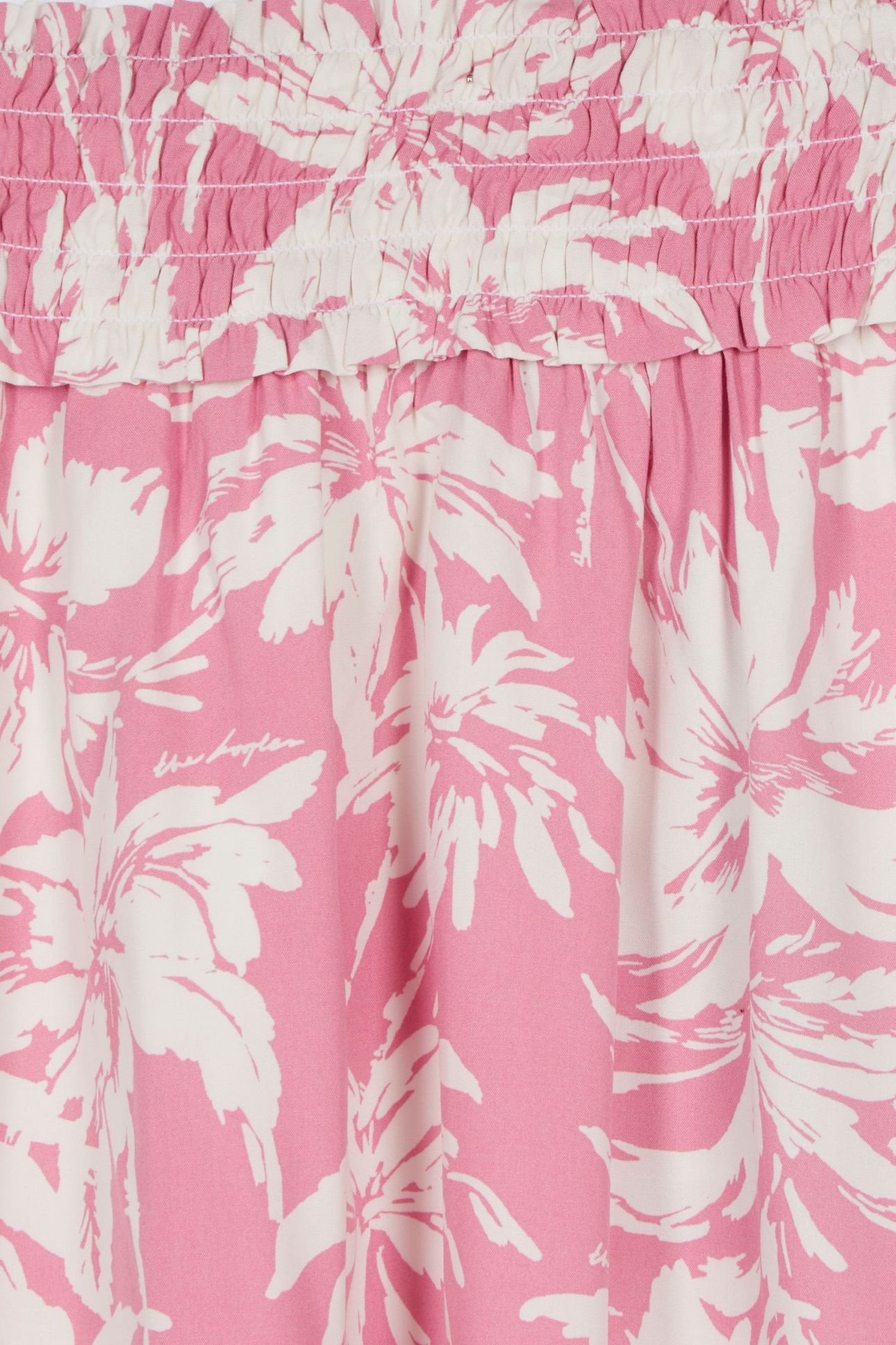 SHORT SKIRT WITH SMOCKED DETAILS PINK-WHITE 7