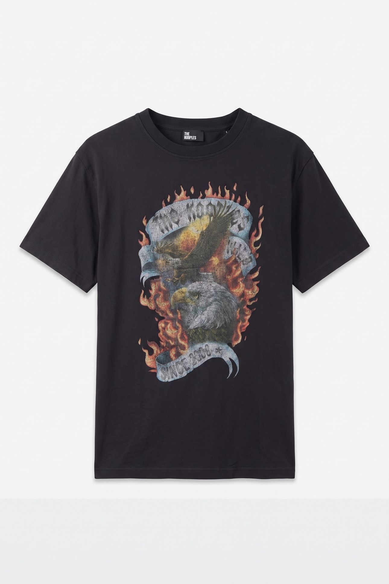 SHORT-SLEEVED T-SHIRT WITH PRINT ON THE FRONT BLACK WASHED 3