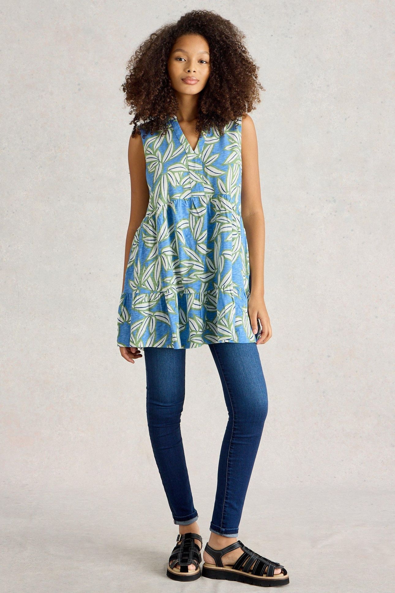 MACIE SLEEVELESS TUNIC BLUE MULTI 1