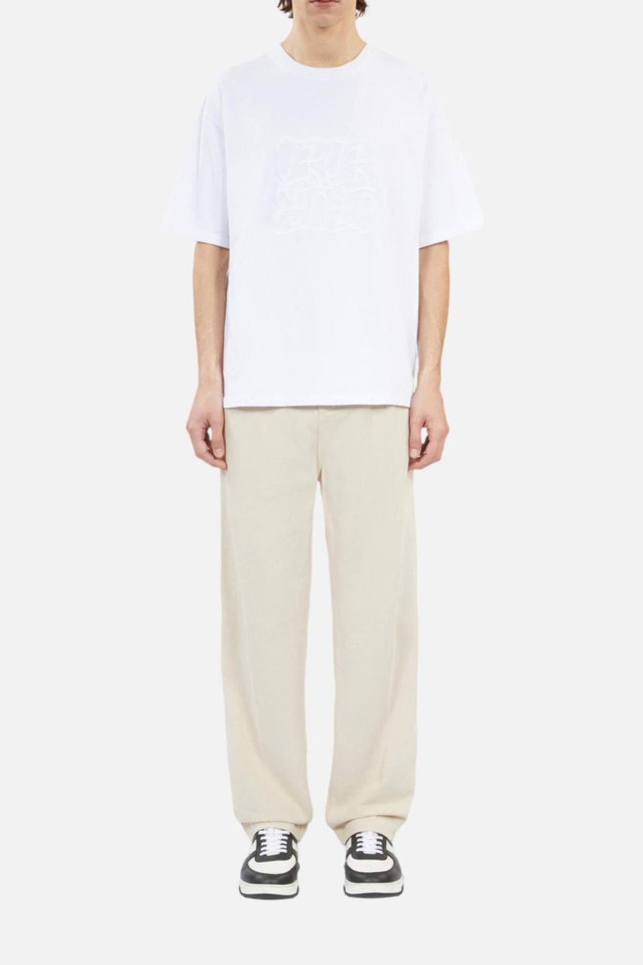 SHORT-SLEEVED T-SHIRT WITH TK CHEST EMBROIDERY WHITE 1