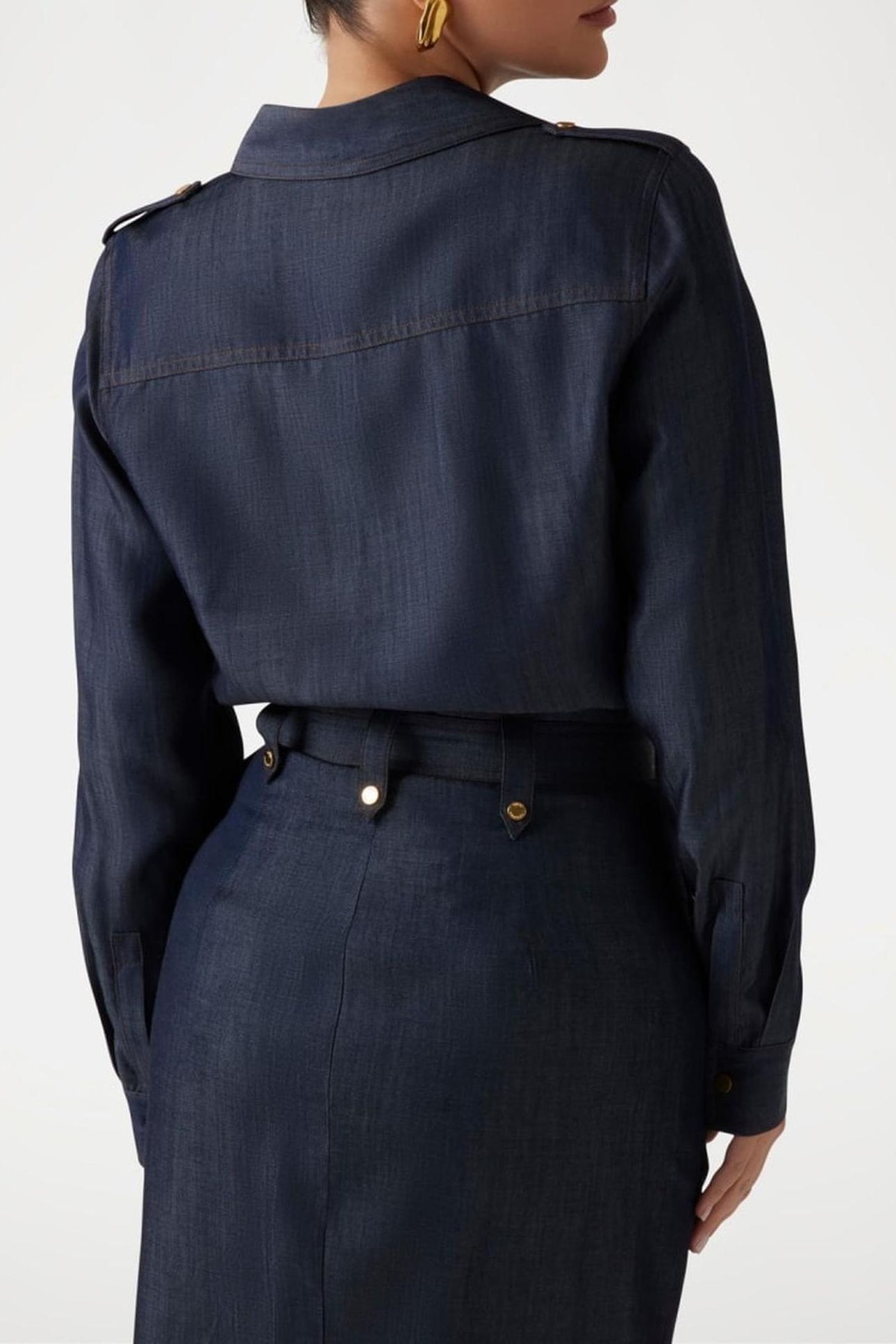 CARLA LS SHIRT DENIM DARK BLUE 3
