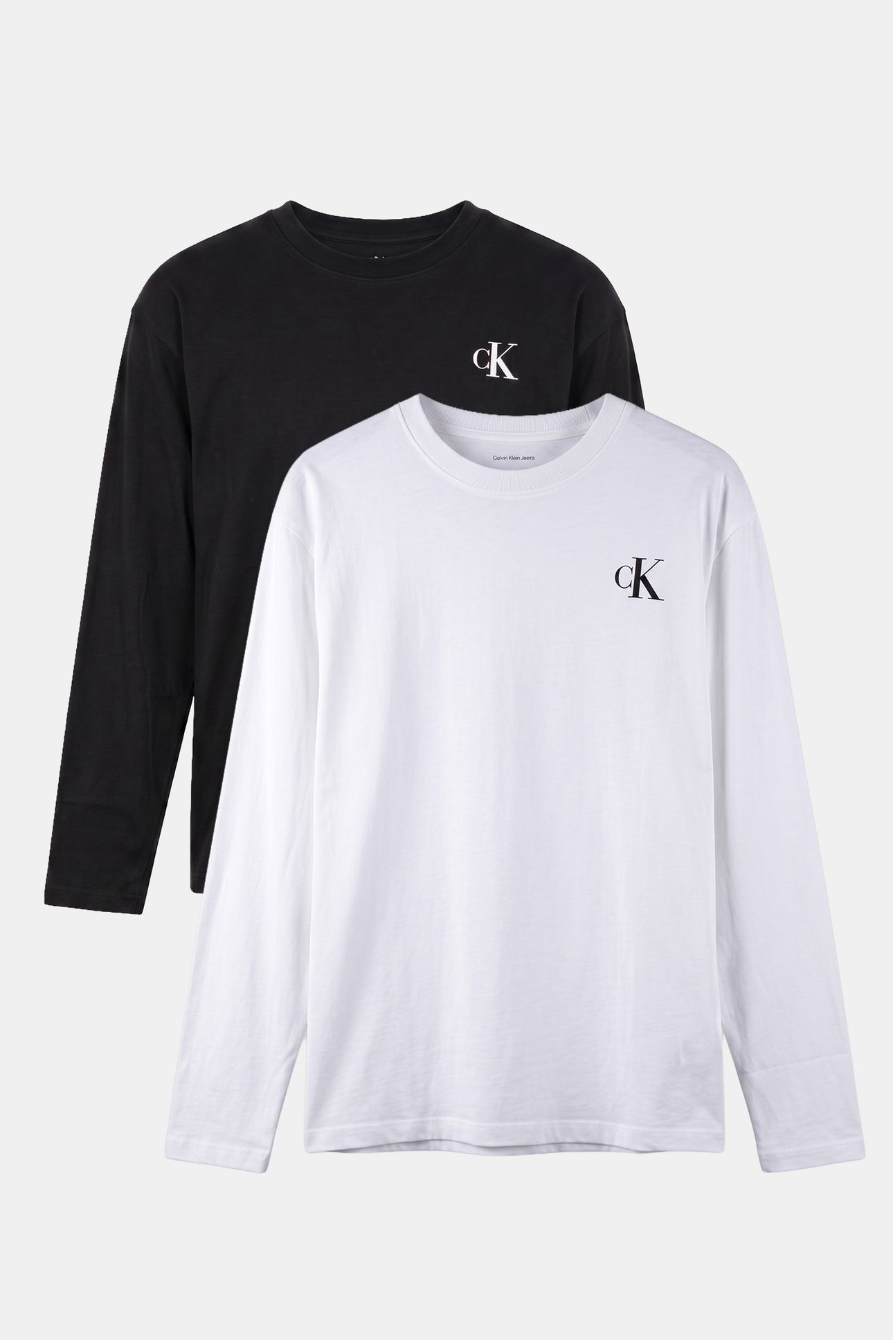 BOYS CHEST MONOLOGO LONG SLEEVE T-SHIRT BRIGHT WHITE/BLACK 1