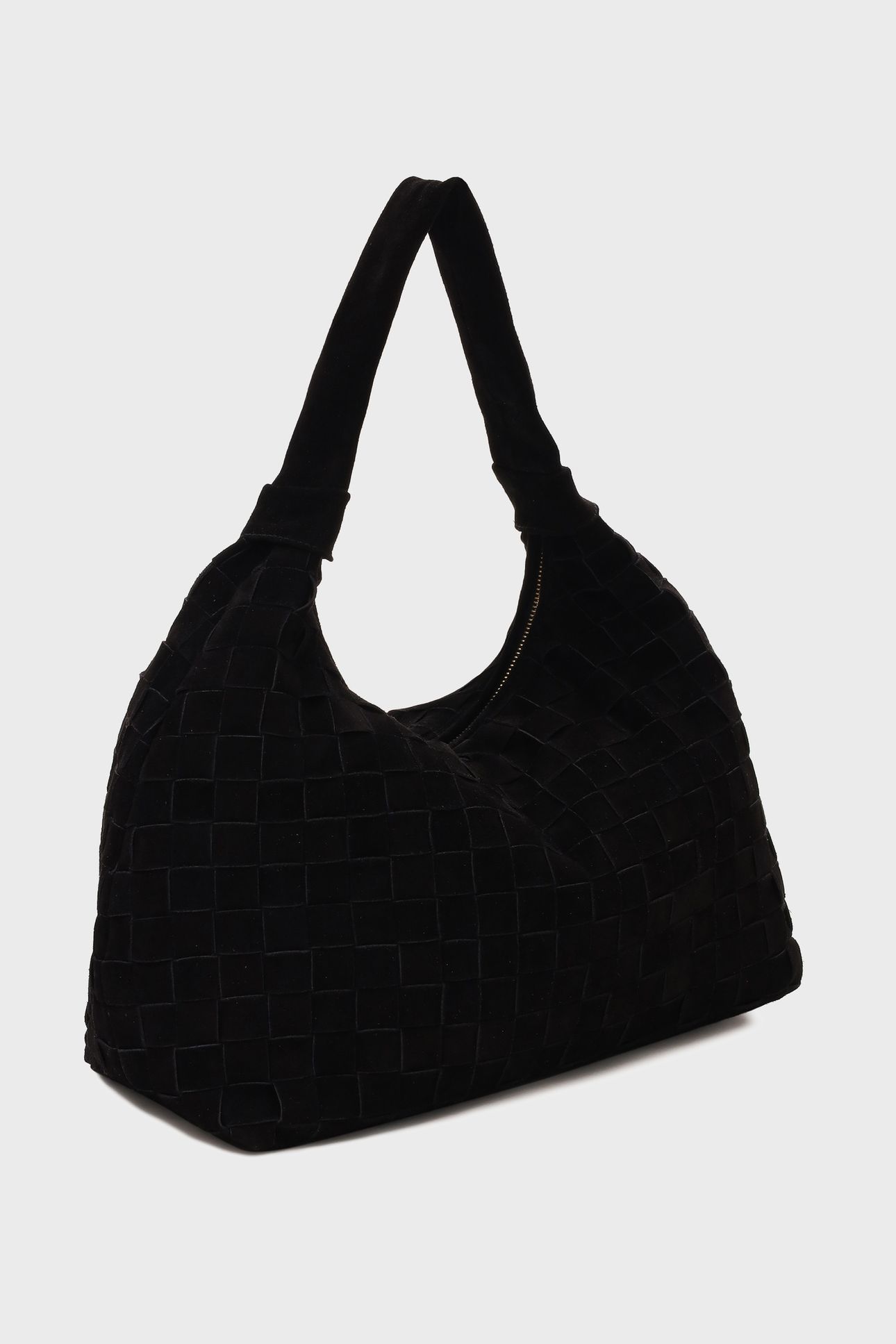 BIG DANDY BRAIDED SUEDE BLACK W. GOLD 3