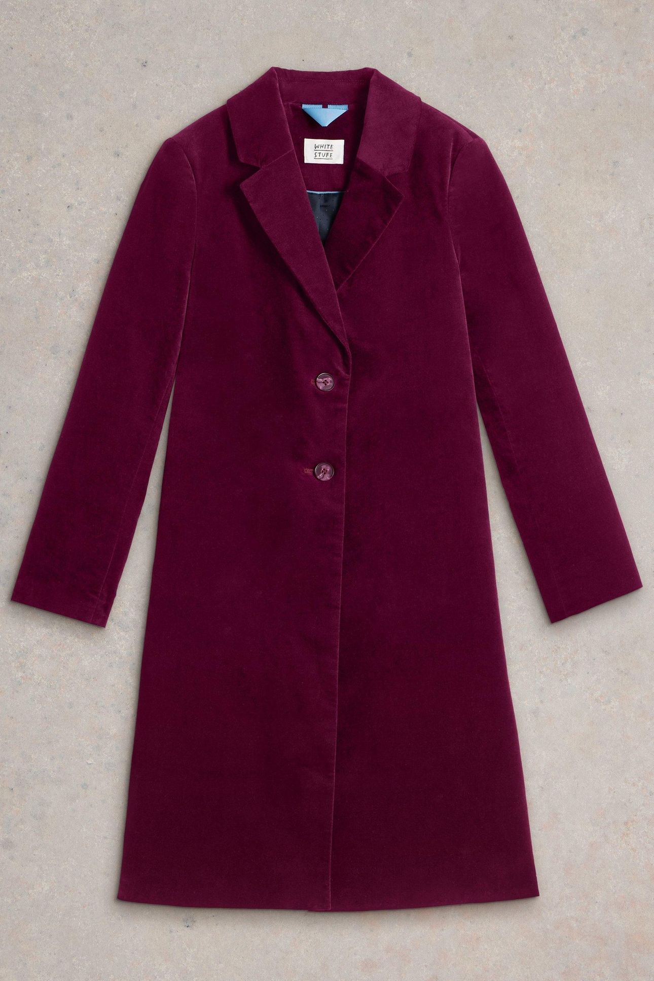 KAMILA VELVET COAT DARK PLUM 4