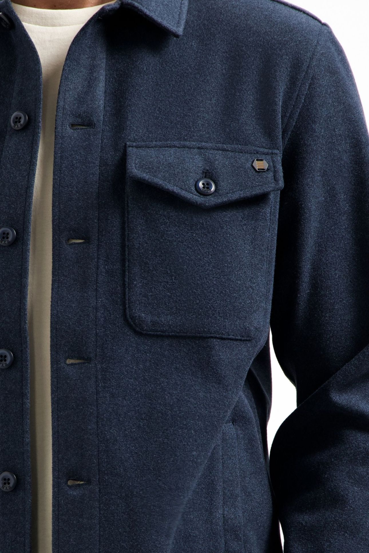 OVERSHIRT BUTTON CLOSURE MELANGE NIGHT 7