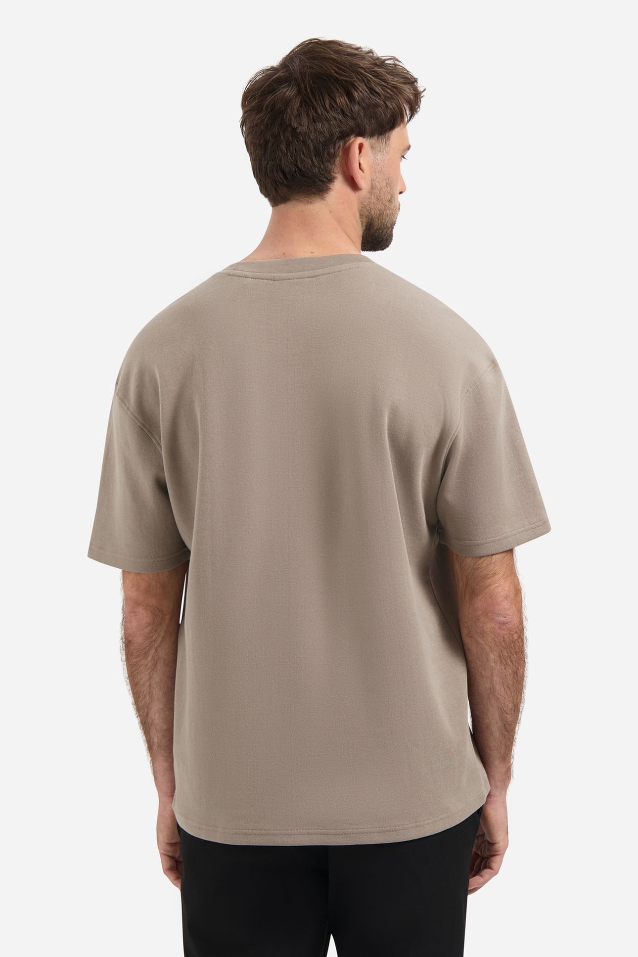 T-SHIRT CREWNECK SOLID HEAVY INTERLOCK CLAY 2