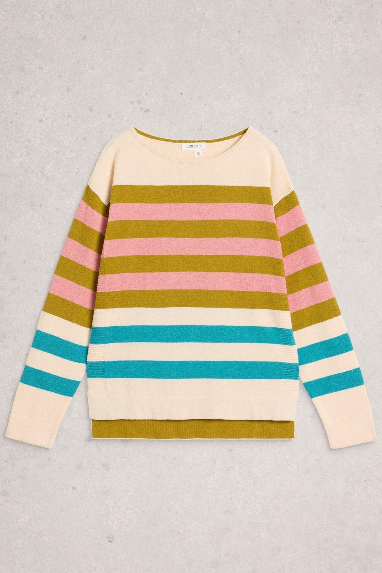 OPHIA STRIPE JUMPER IVORY MULTI 1