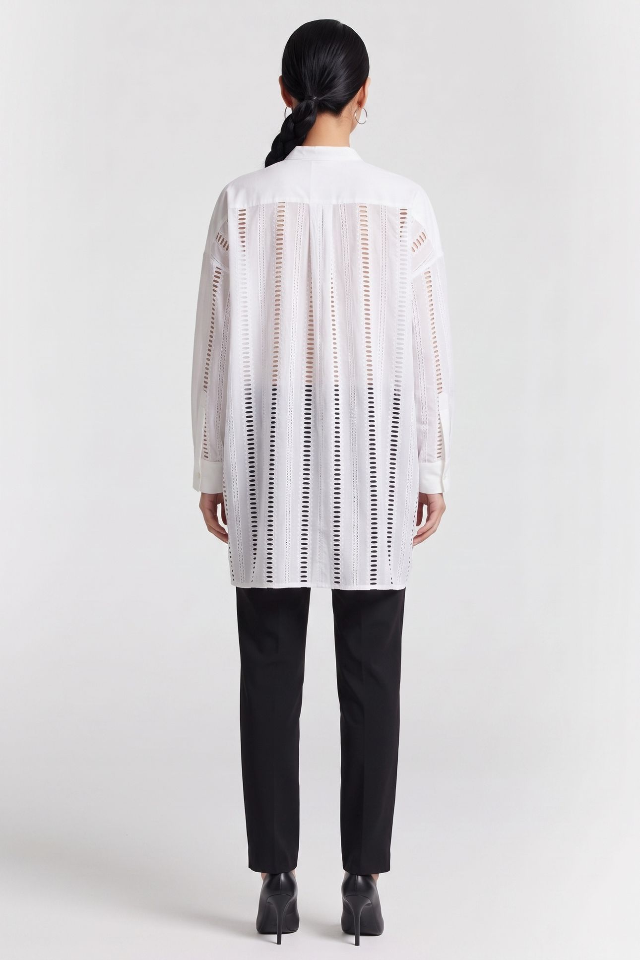 HAGA BRODERIE SHIRT WHITE 2
