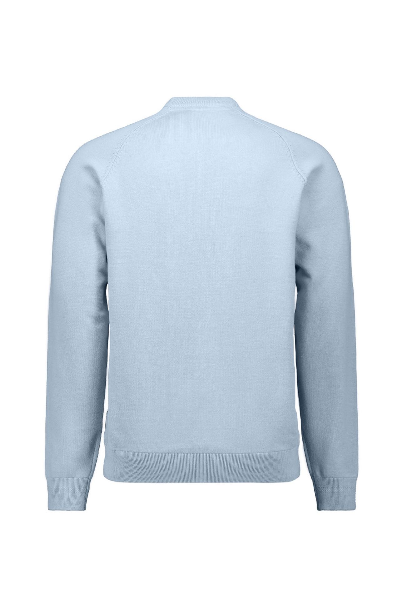 PULLOVER CREWNECK SOLID WAFFLE KNIT DUSTY BLUE 6