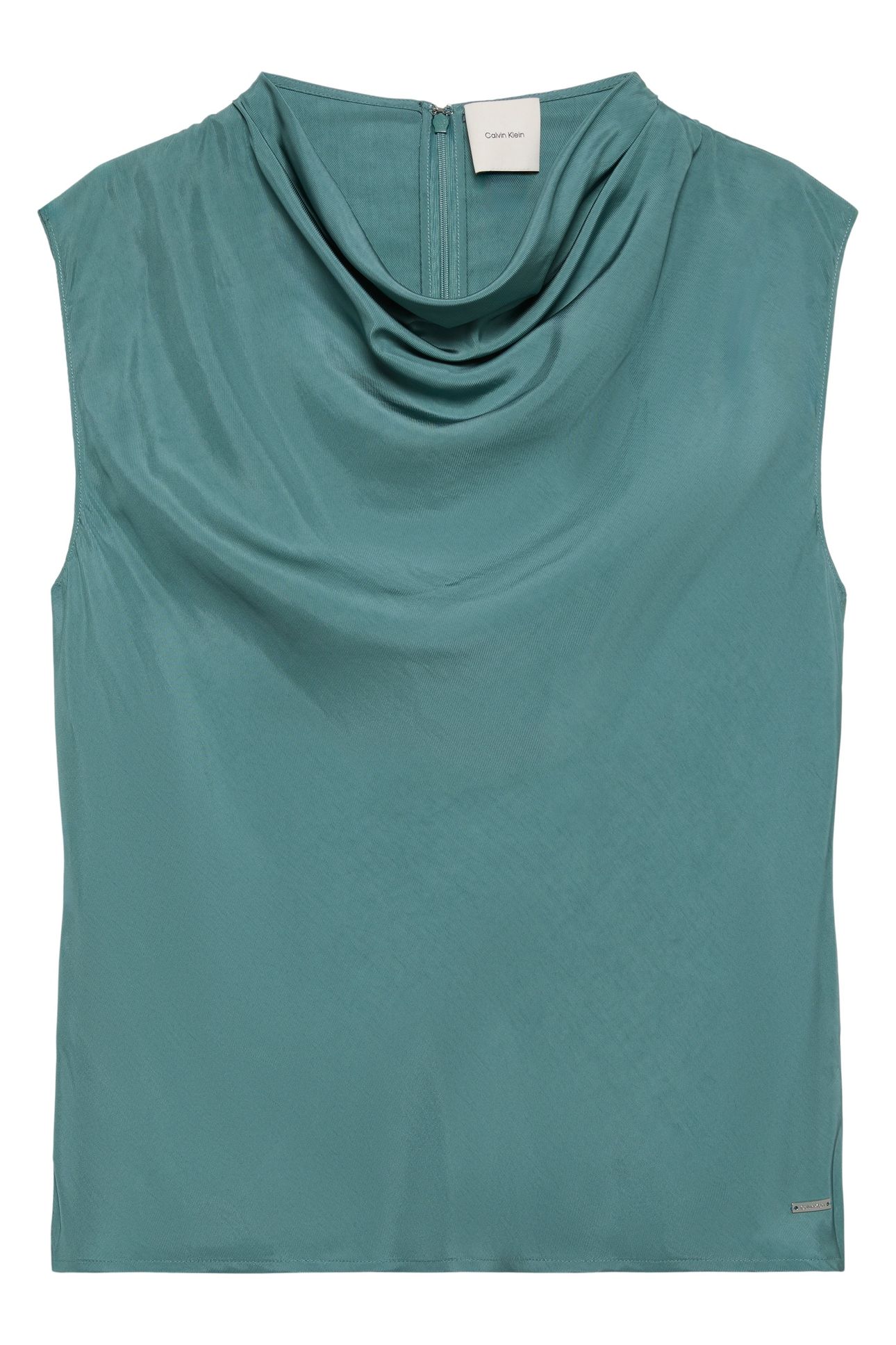 VISCOSE TWILL COWL NECK TOP NORTH ATLANTIC 4