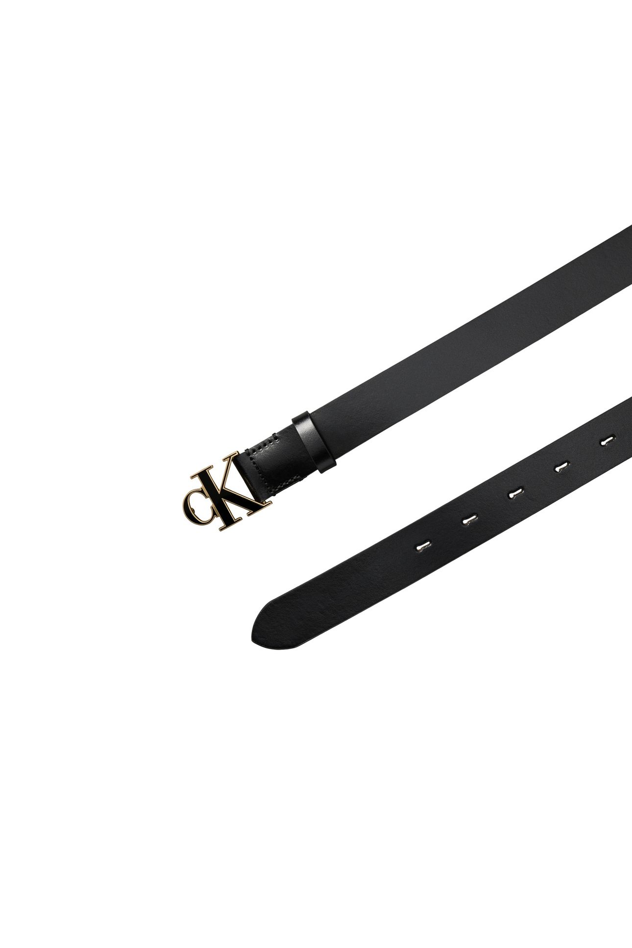 ROUND BUCKLE 30MM BELT BLACK/ANTIQUE LIGHT GOLD 3