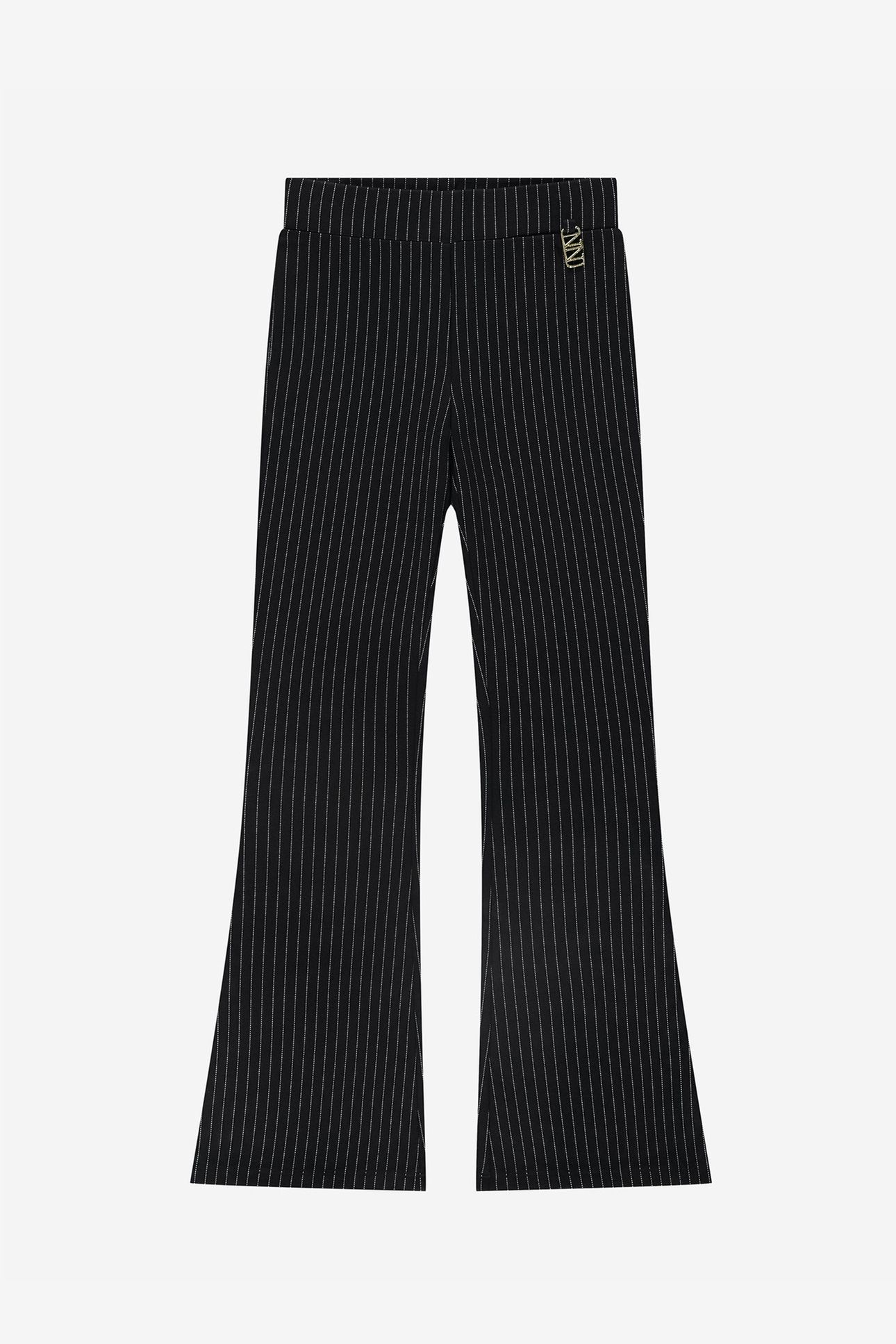 JANE PINSTRIPE FLARED PANTS BLACK 2