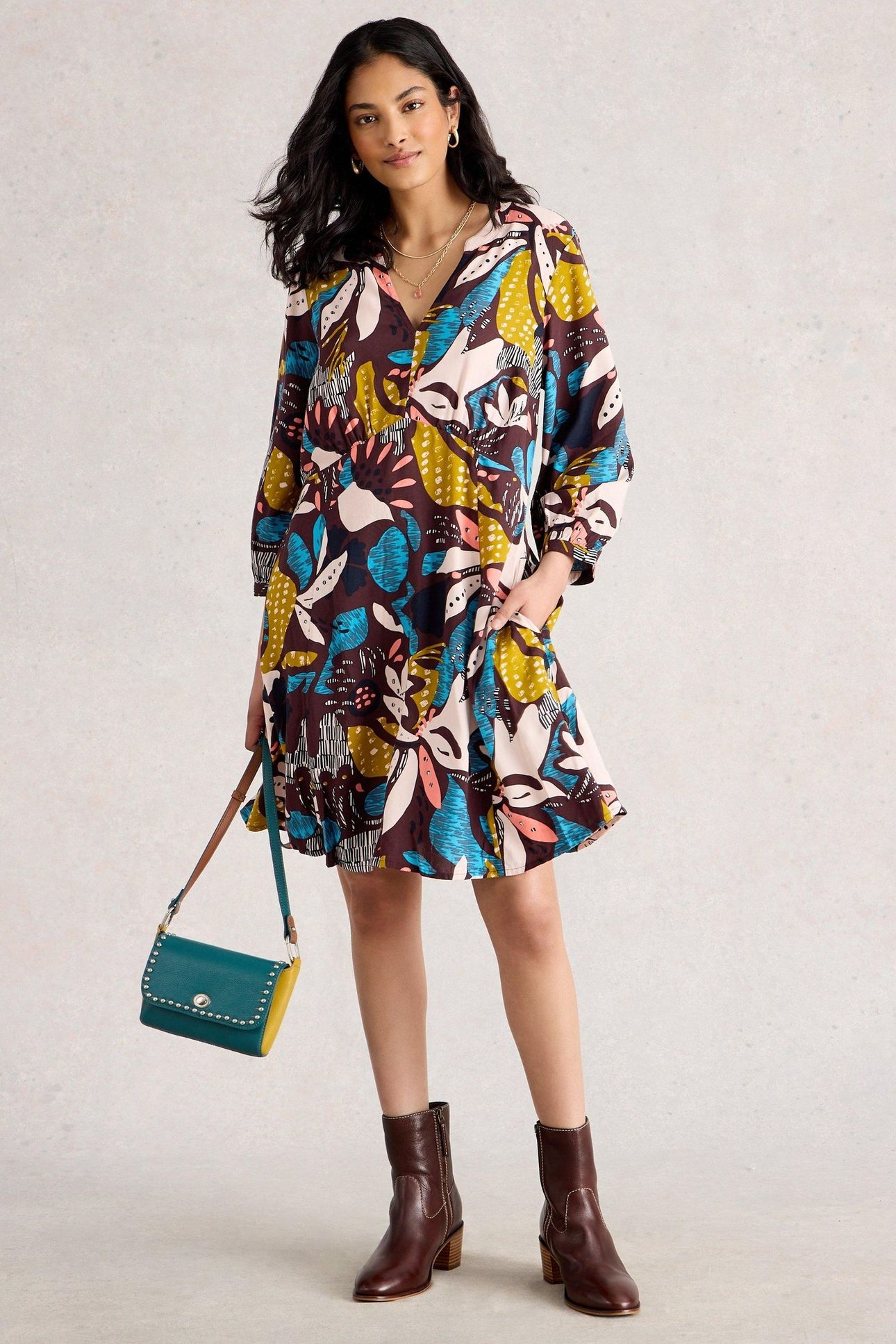 FLORA DRESS PLUM MULTI 3