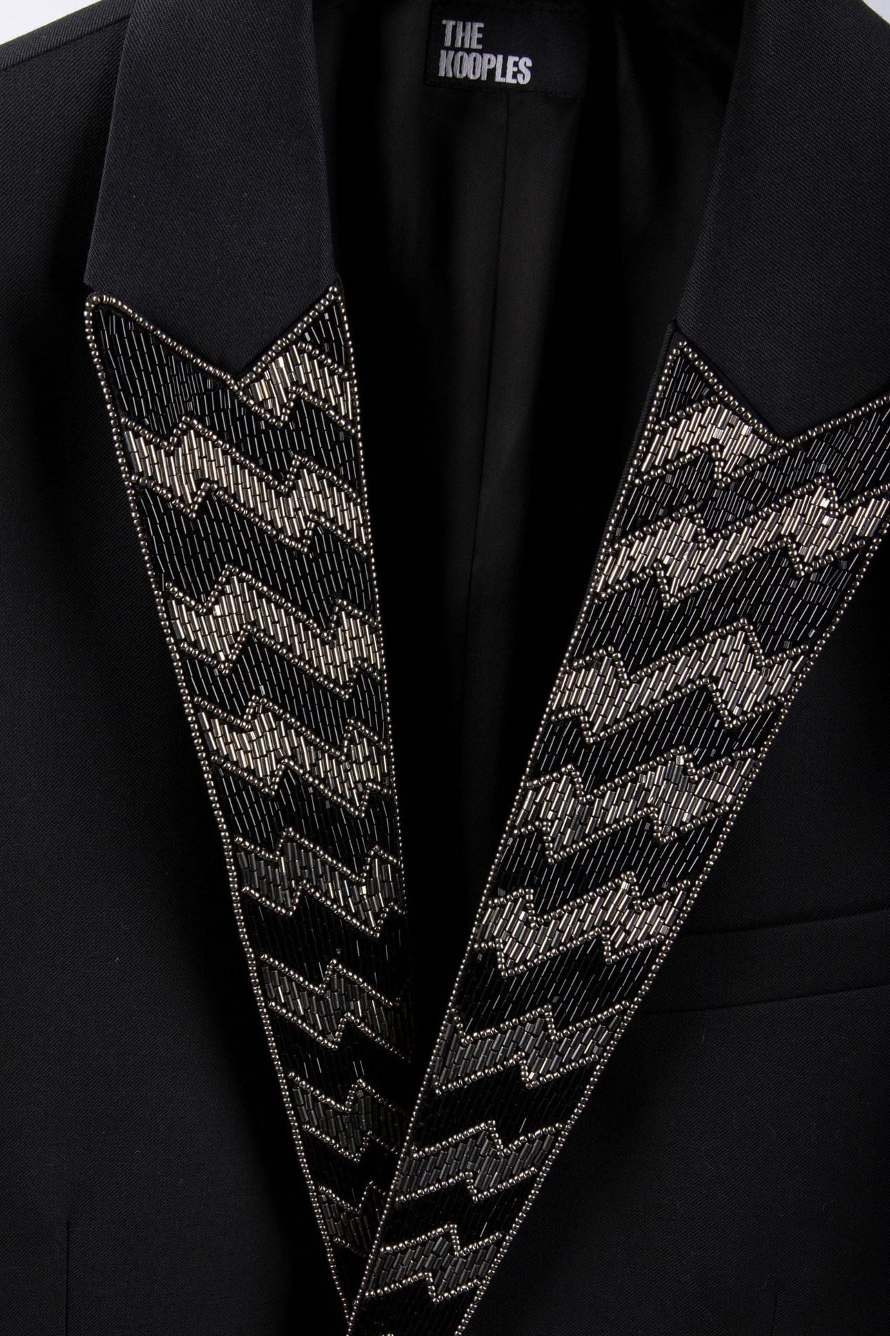 EMBROIDERED JACKET WITH LAPELS BLACK 4