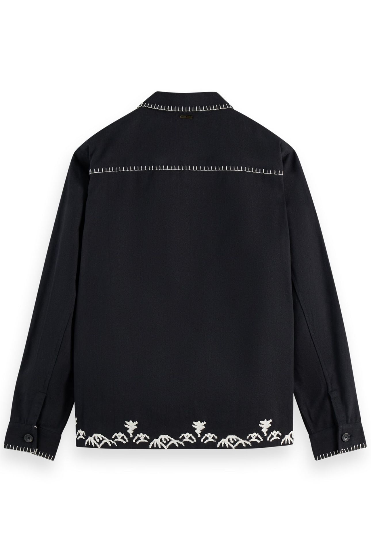 EMBROIDERED COTTON-BLEND WORKER JACKET ANTHRACITE 4