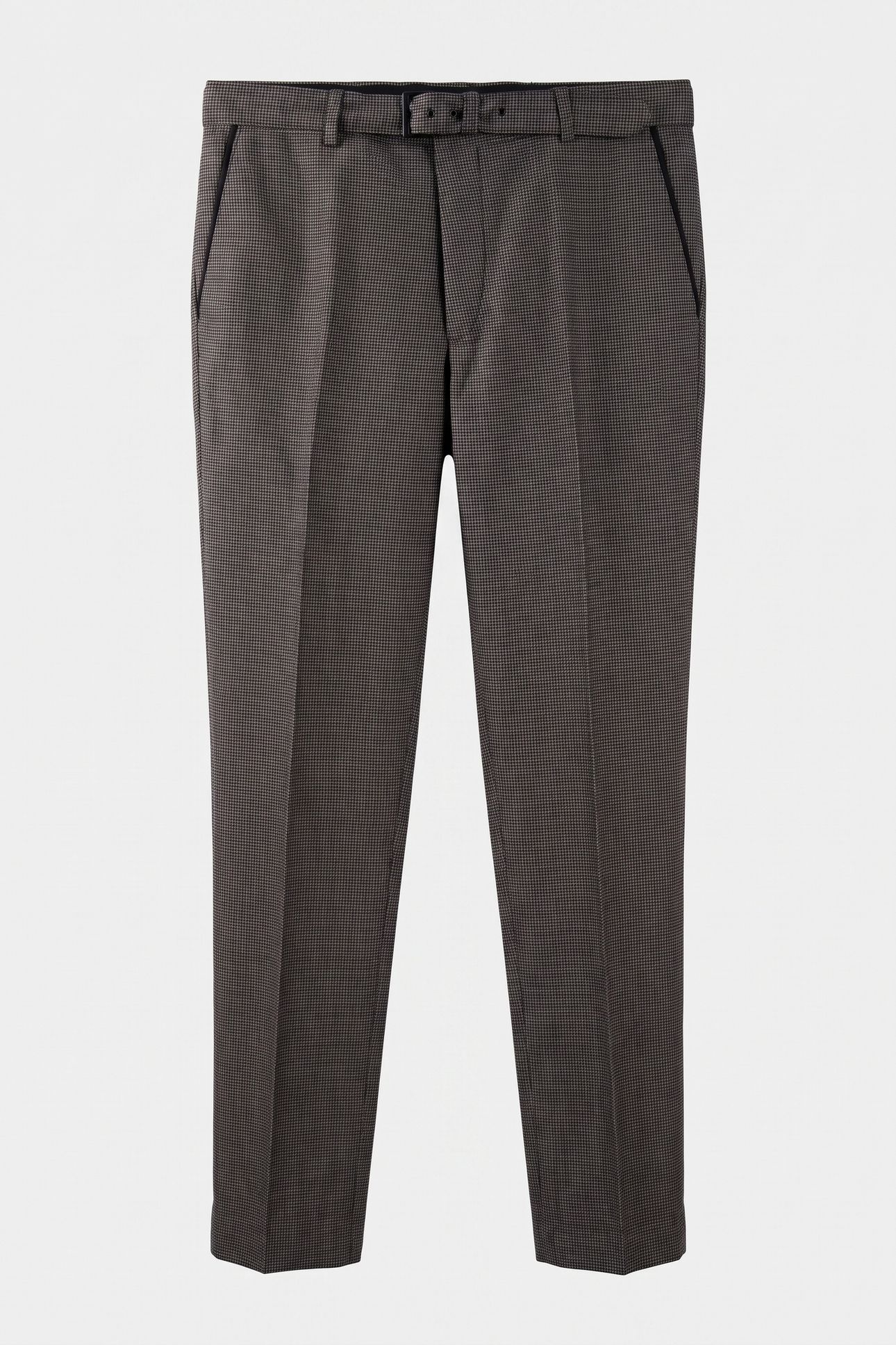 SUIT TROUSERS WITH BELT BLACK GREY 3