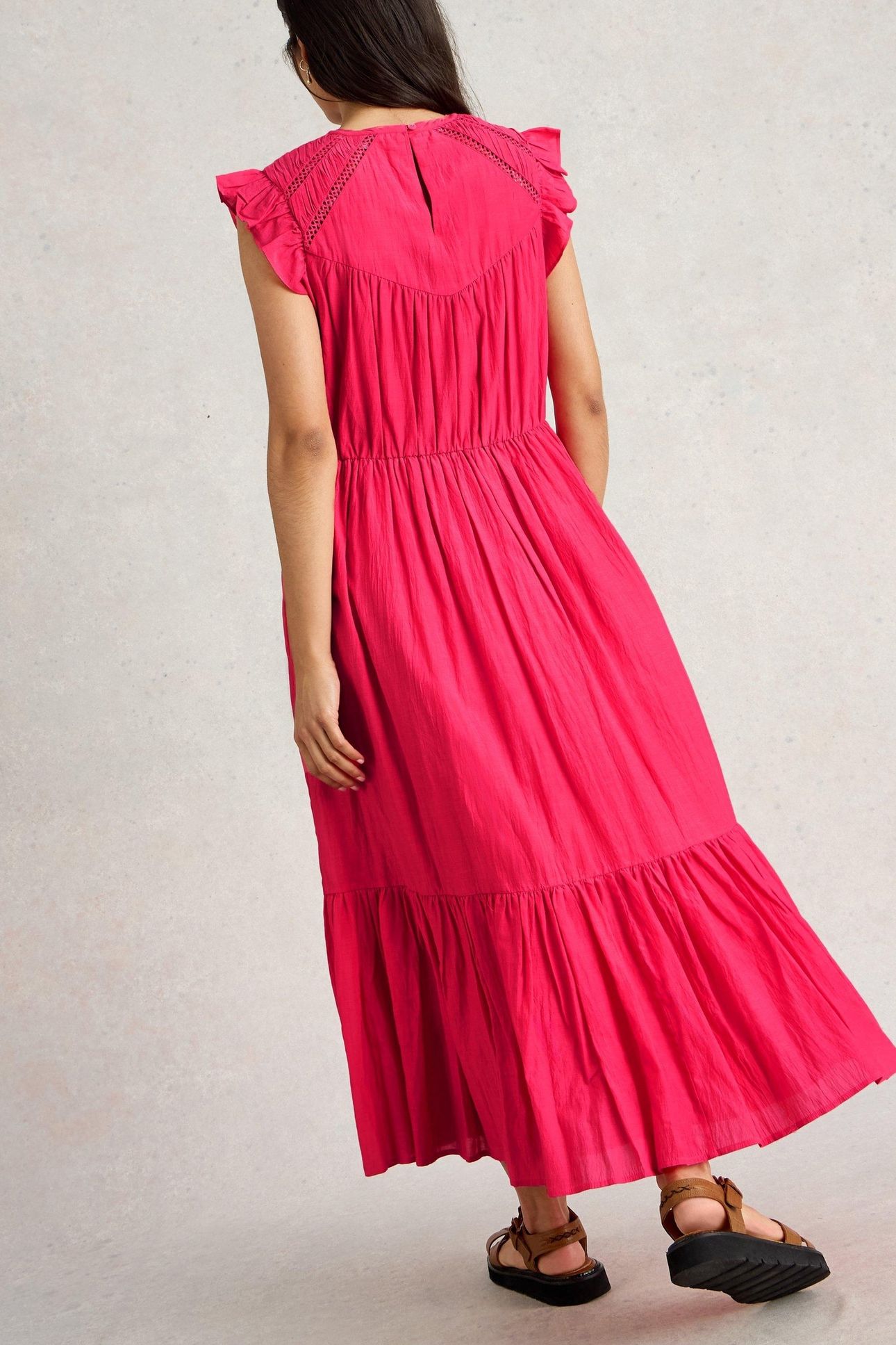 PAIGE MAXI DRESS BRIGHT PINK 3