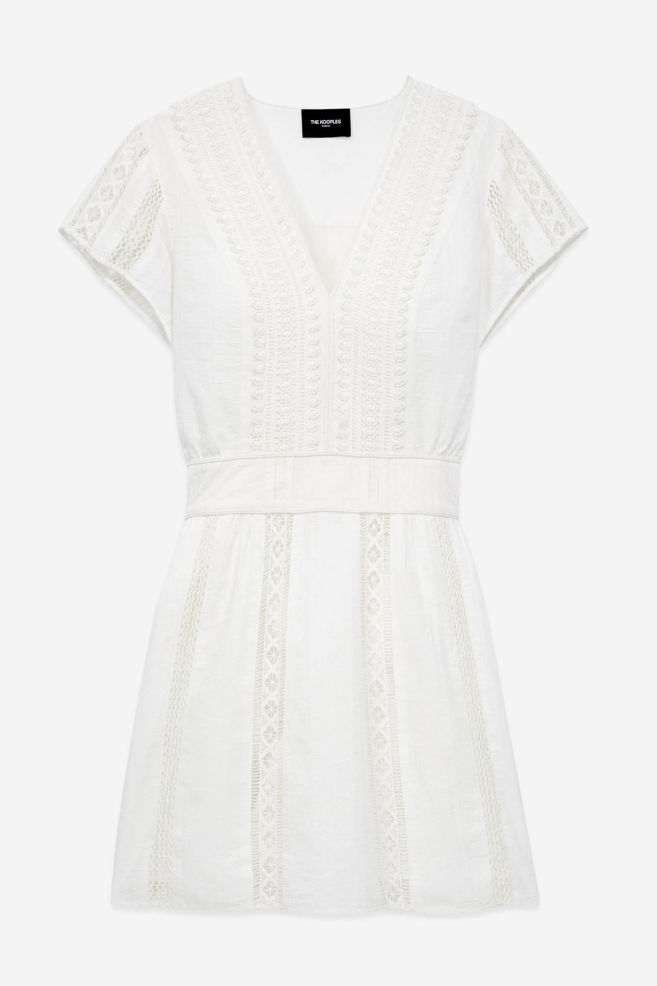 SHORT DRESS WITH FLIPPING SLEEVES OFF WHITE 5